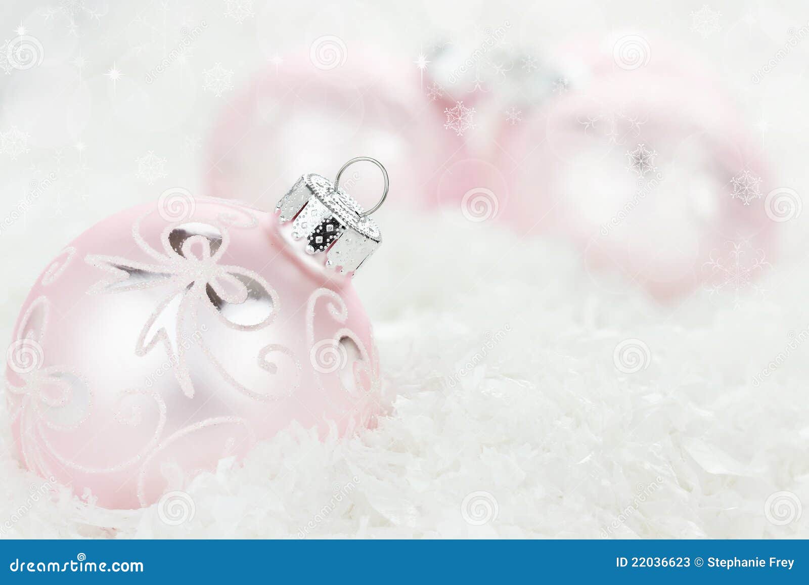 Pink Christmas Baubles Stock Photos Image 22036623