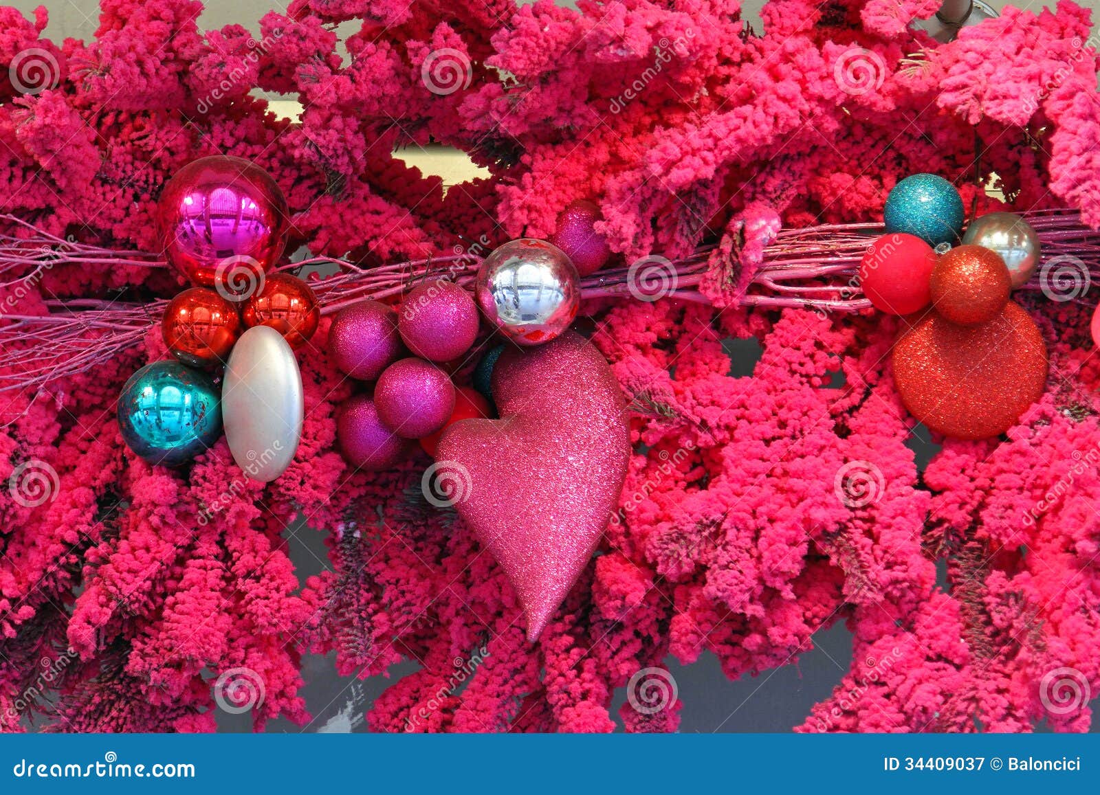 Pink Christmas stock image. Image of holiday, pendant - 34409037