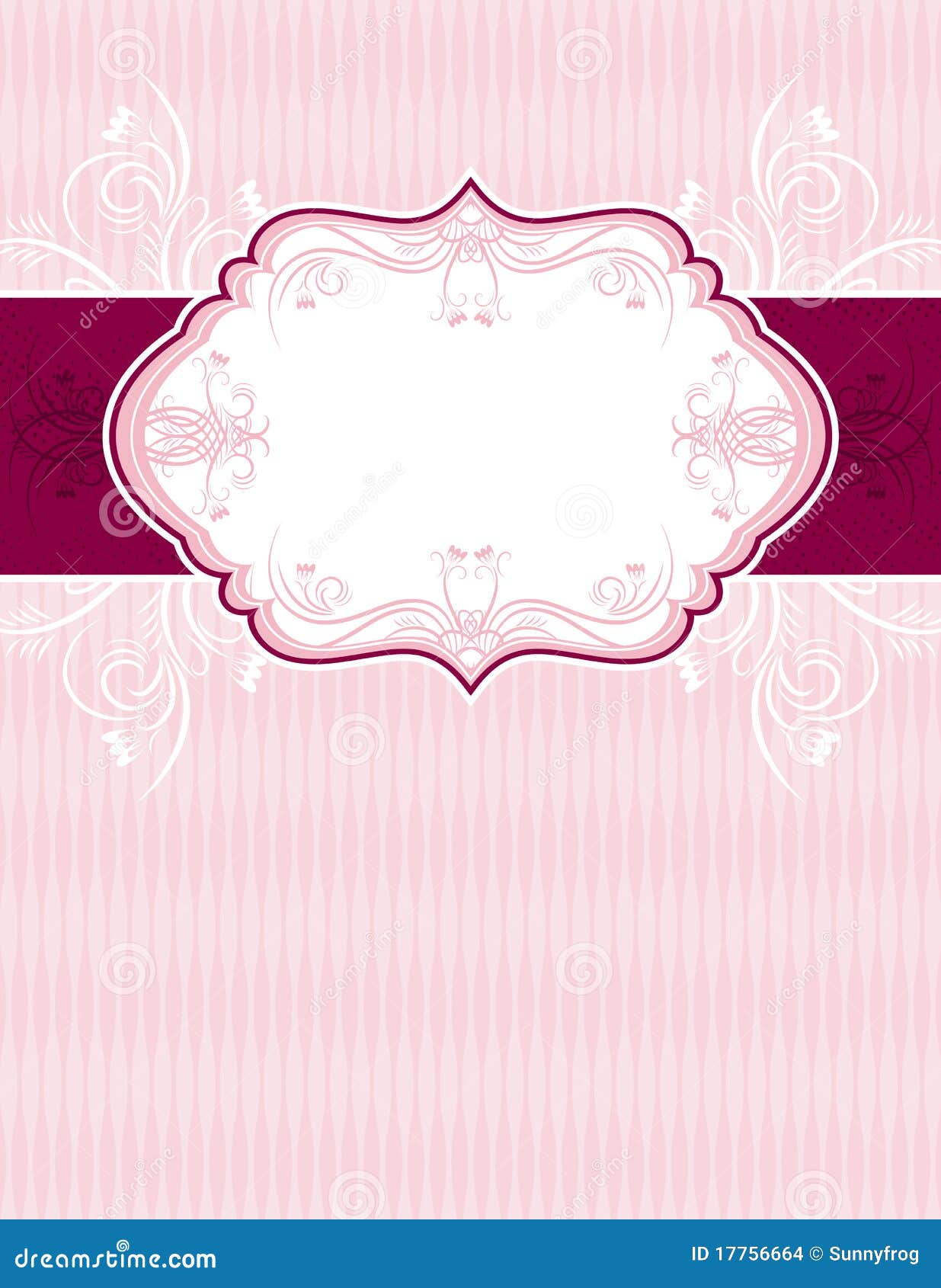 Pink classical background, stock vector. Illustration of blank 17756664