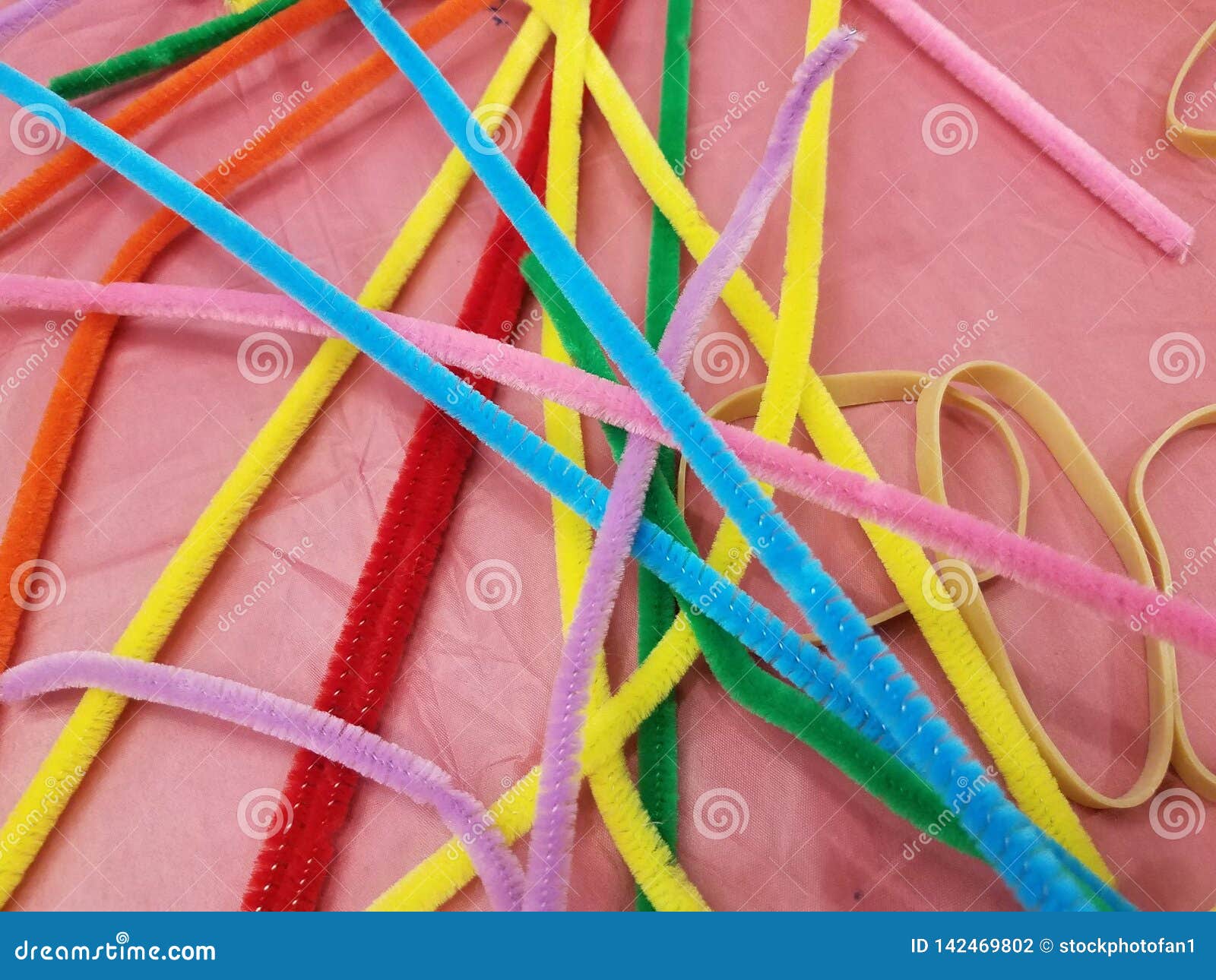 This Is A Photograph Of Pastel Colored Pipe Cleaners Stock Photo, Picture  and Royalty Free Image. Image 76691071.