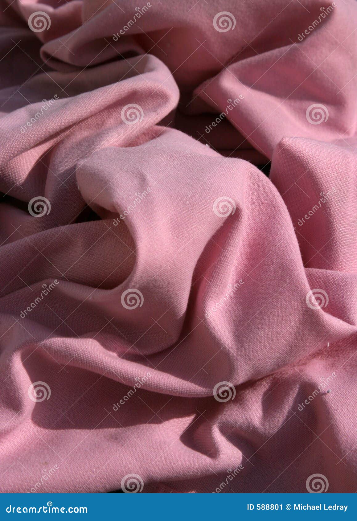 Pink Cloth Table Napkins Clumped Up and Wrinkled Stock Image Image of