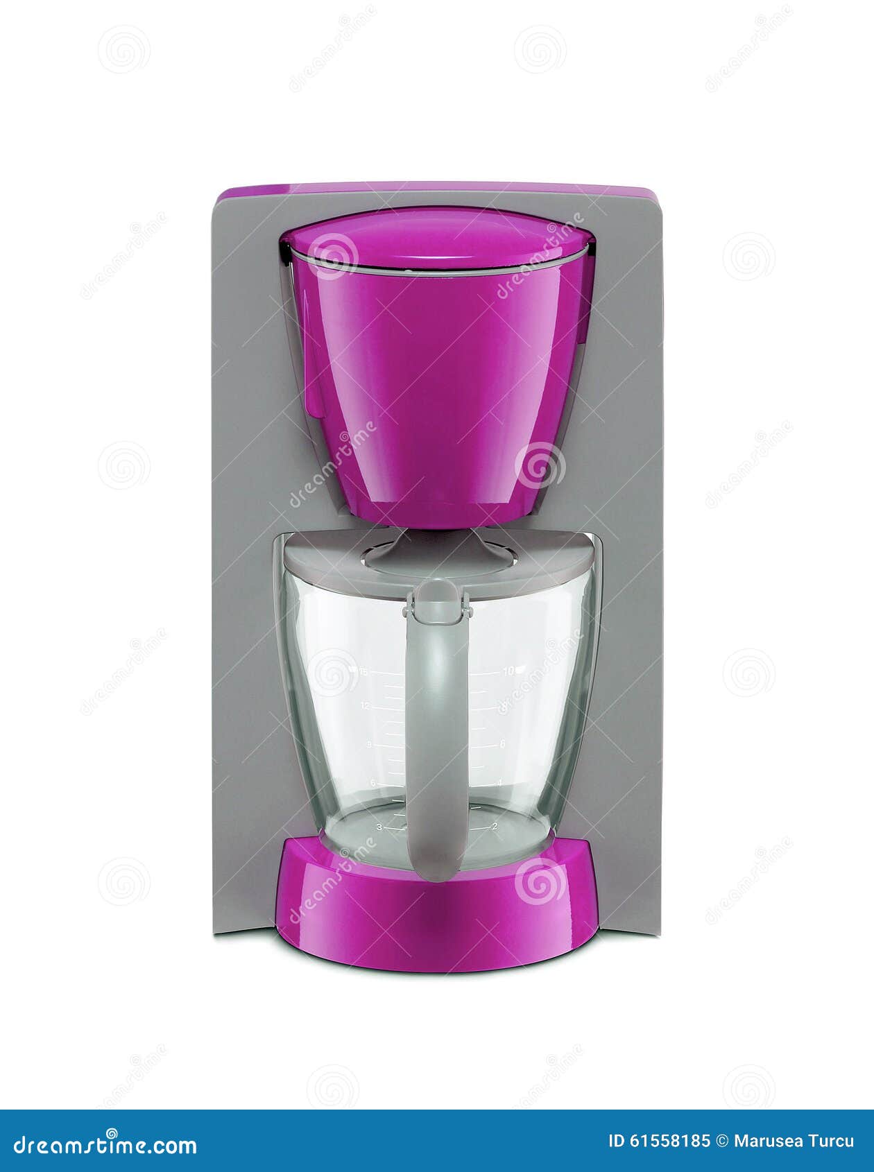 Pink coffee maker stock image. Image of appliance, coffee 61558185