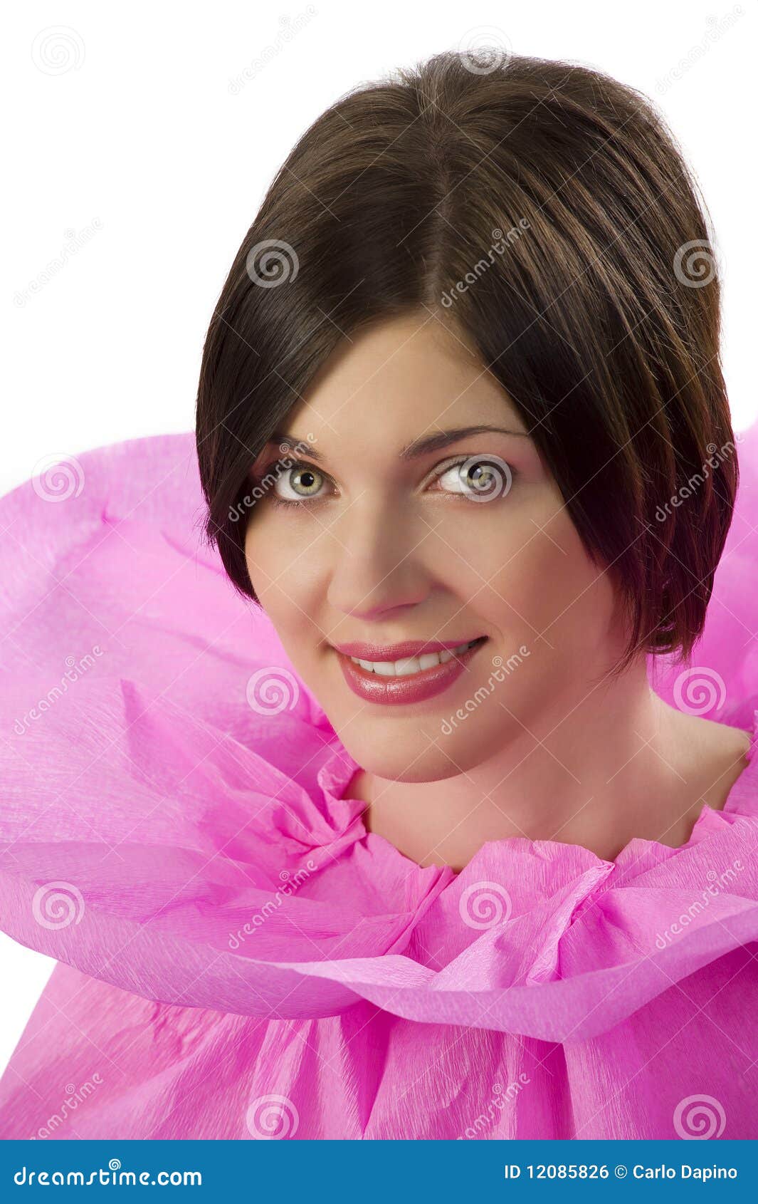 The pink collar cloak stock photo. Image of lovely, hair - 12085826
