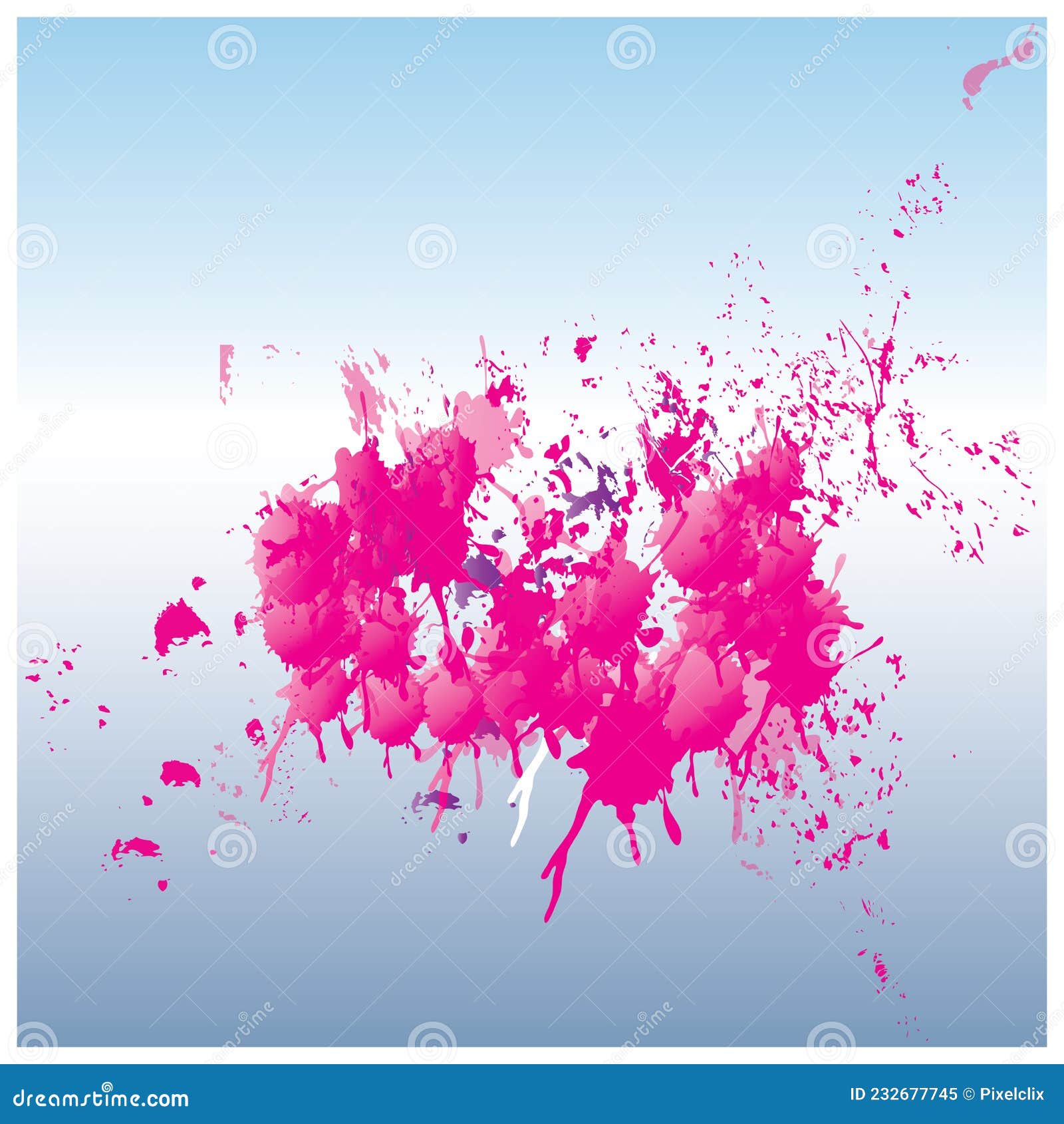 Pink Colored Paint Splash Effect Background Work. Stock Illustration