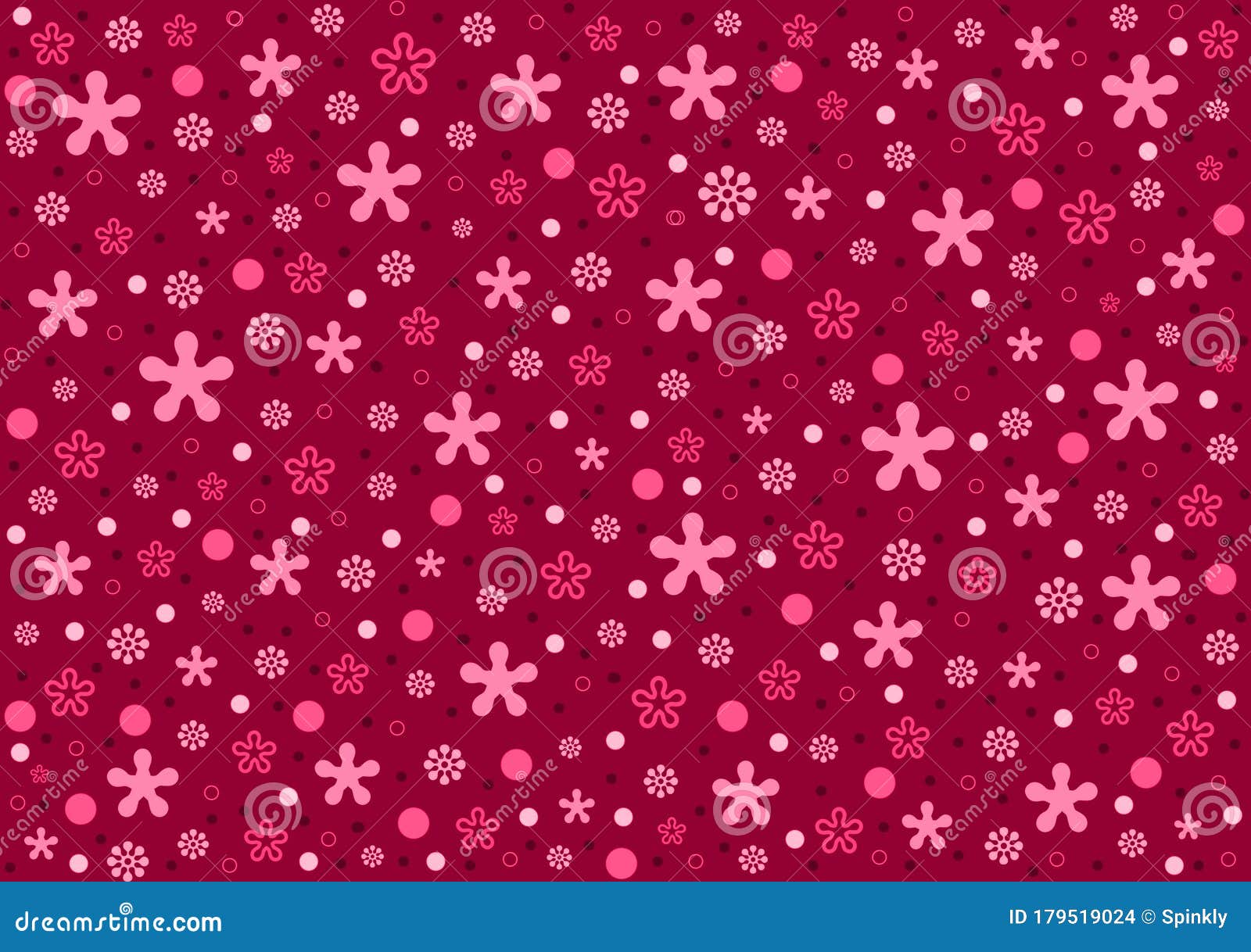 Pink Colour Flower Pattern Design Wallpaper Background Stock Illustration -  Illustration of design, circles: 179519024
