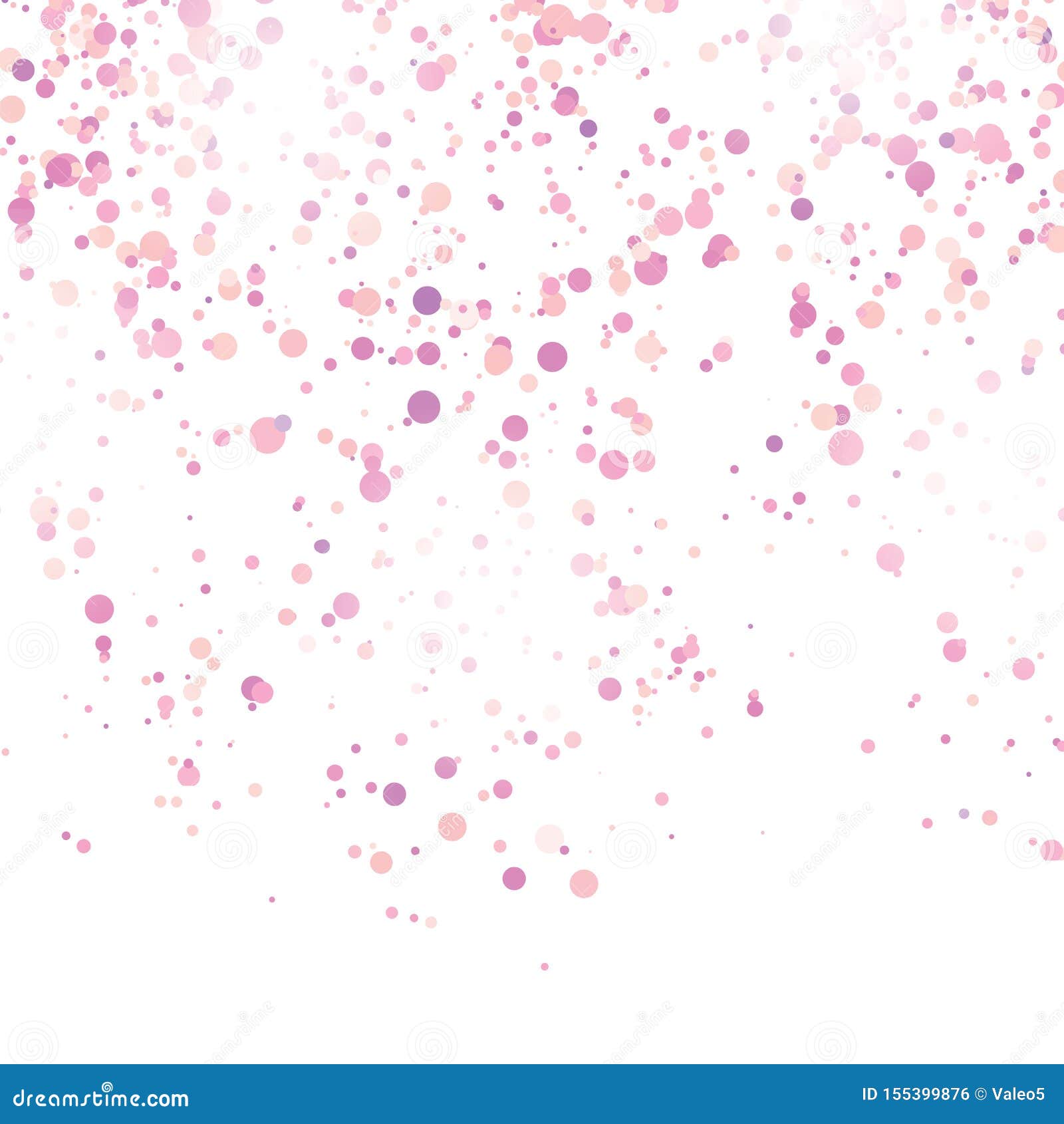 Pink Confetti Pattern Isolated on White Background Stock Vector