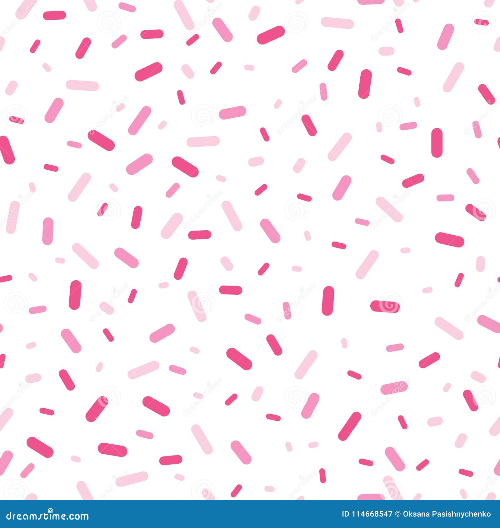 pink confetti sprinkles seamless pattern.