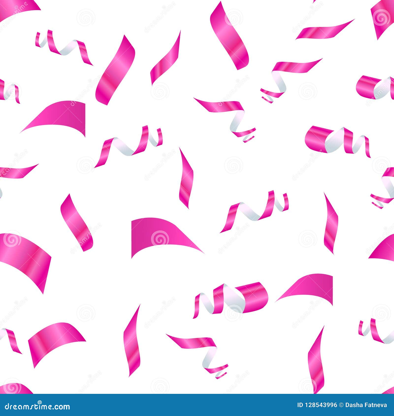 Pink confetti on a white stock vector. Illustration of mood 128543996