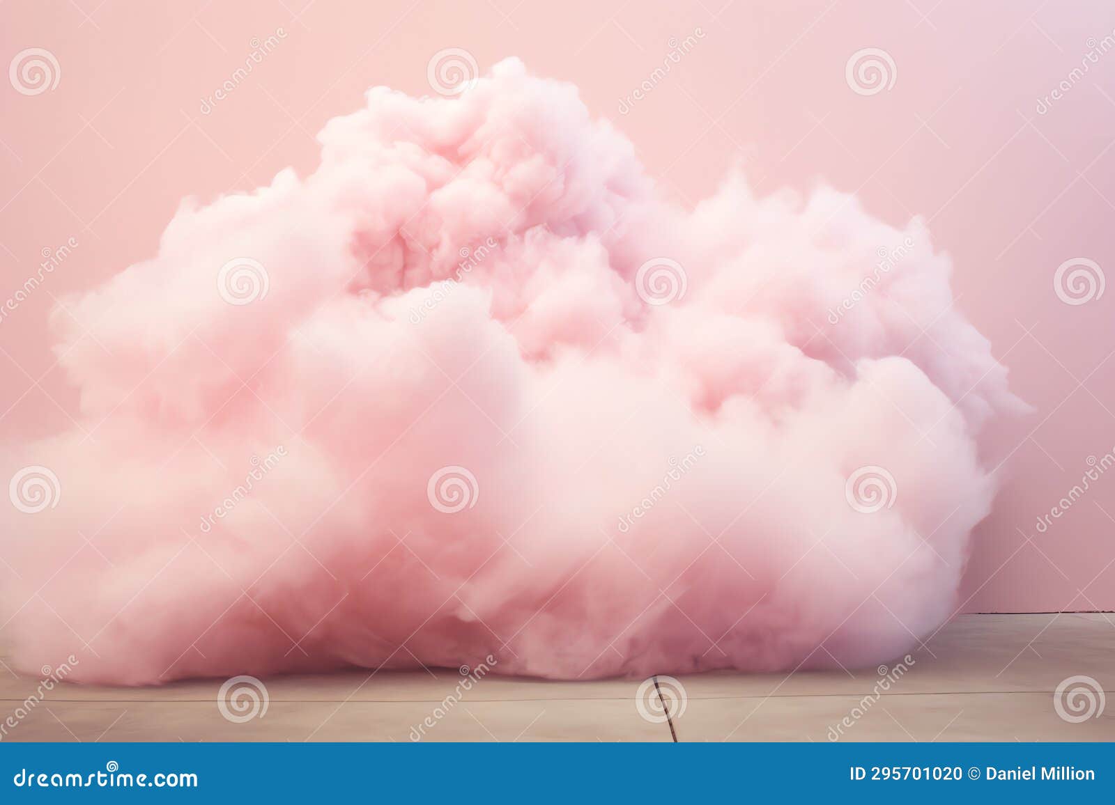 Pink Cotton Candy Clouds, Pink Life Stock Illustration Illustration