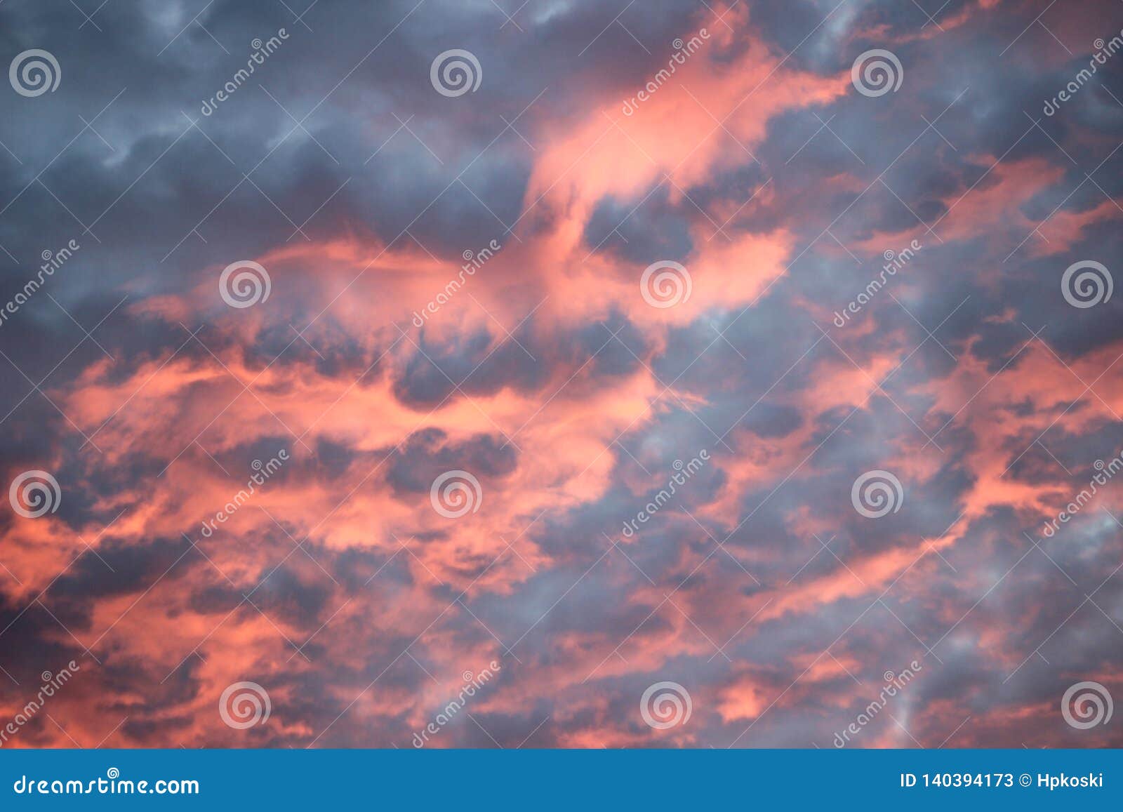 Pink Cotton Candy Clouds at Sunset Stock Image Image of landscape