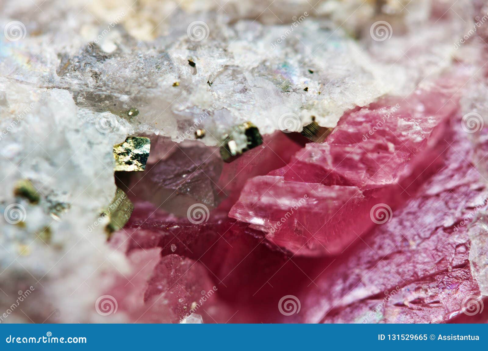 Pink Crystals Rhodochrosite with Particles of Pyrite. Natural Texture of  Mineral for Background Stock Image - Image of crystal, nugget: 131529665