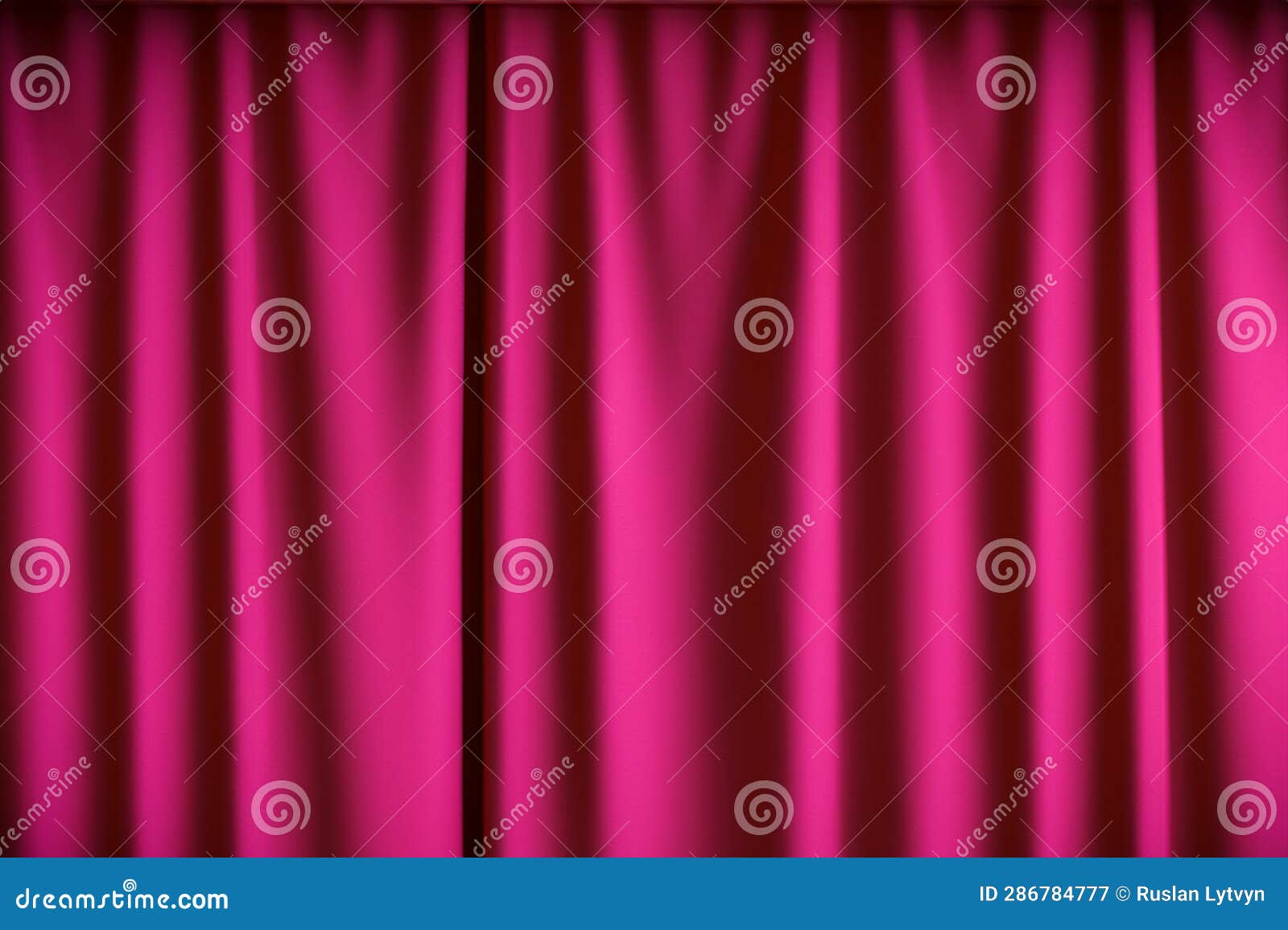 Pink curtain in theatre stock illustration. Illustration of curtains