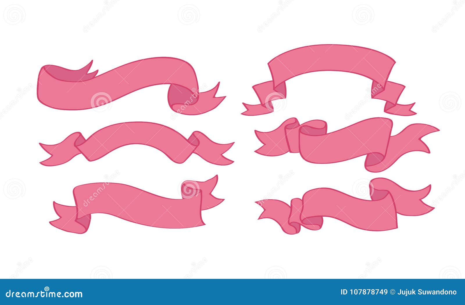 Cute ribbon cartoon stock vector. Illustration of cute - 144475858