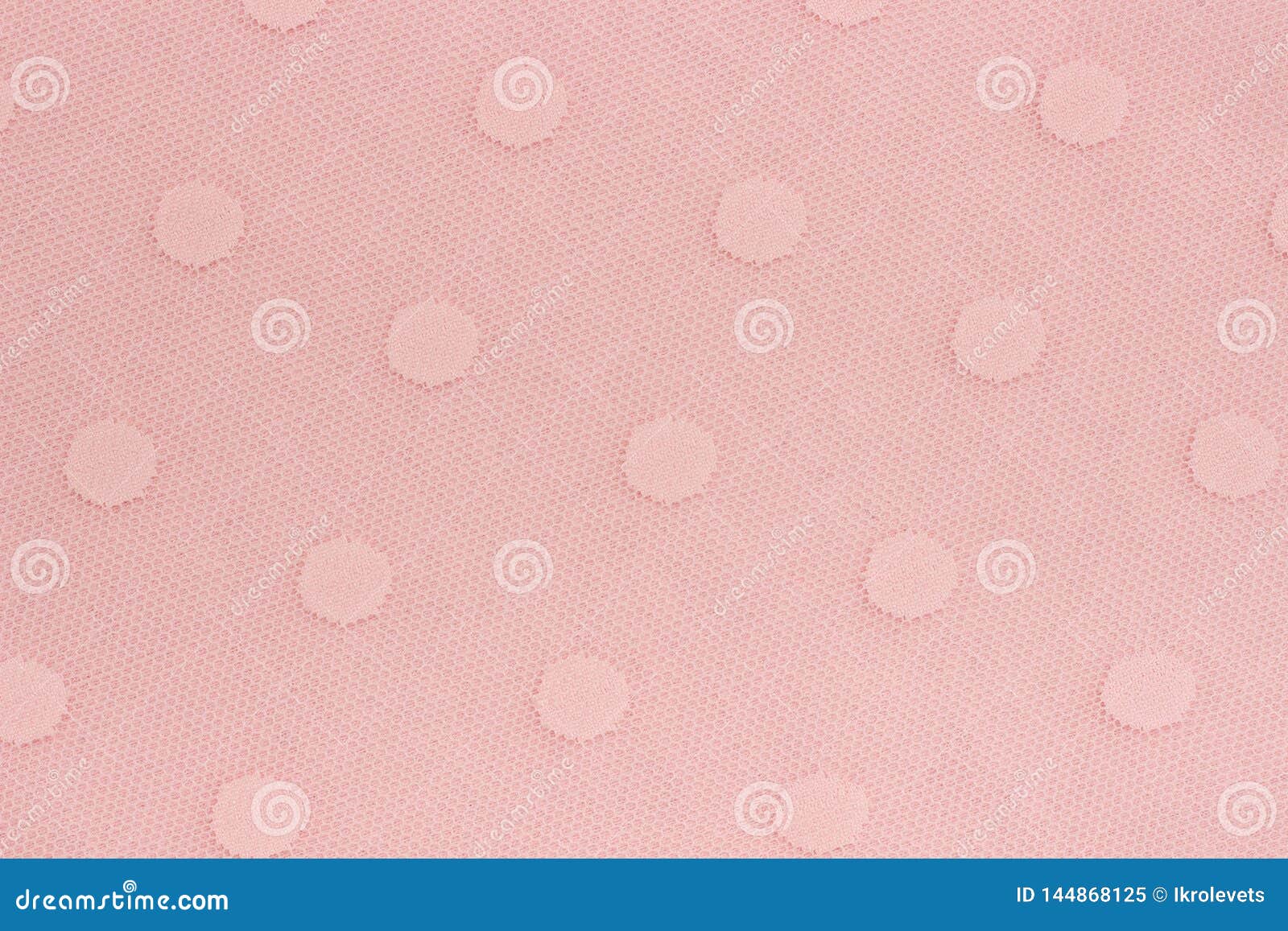 Pink Decorative Fabric Mesh with Patterns of Circles As Background or
