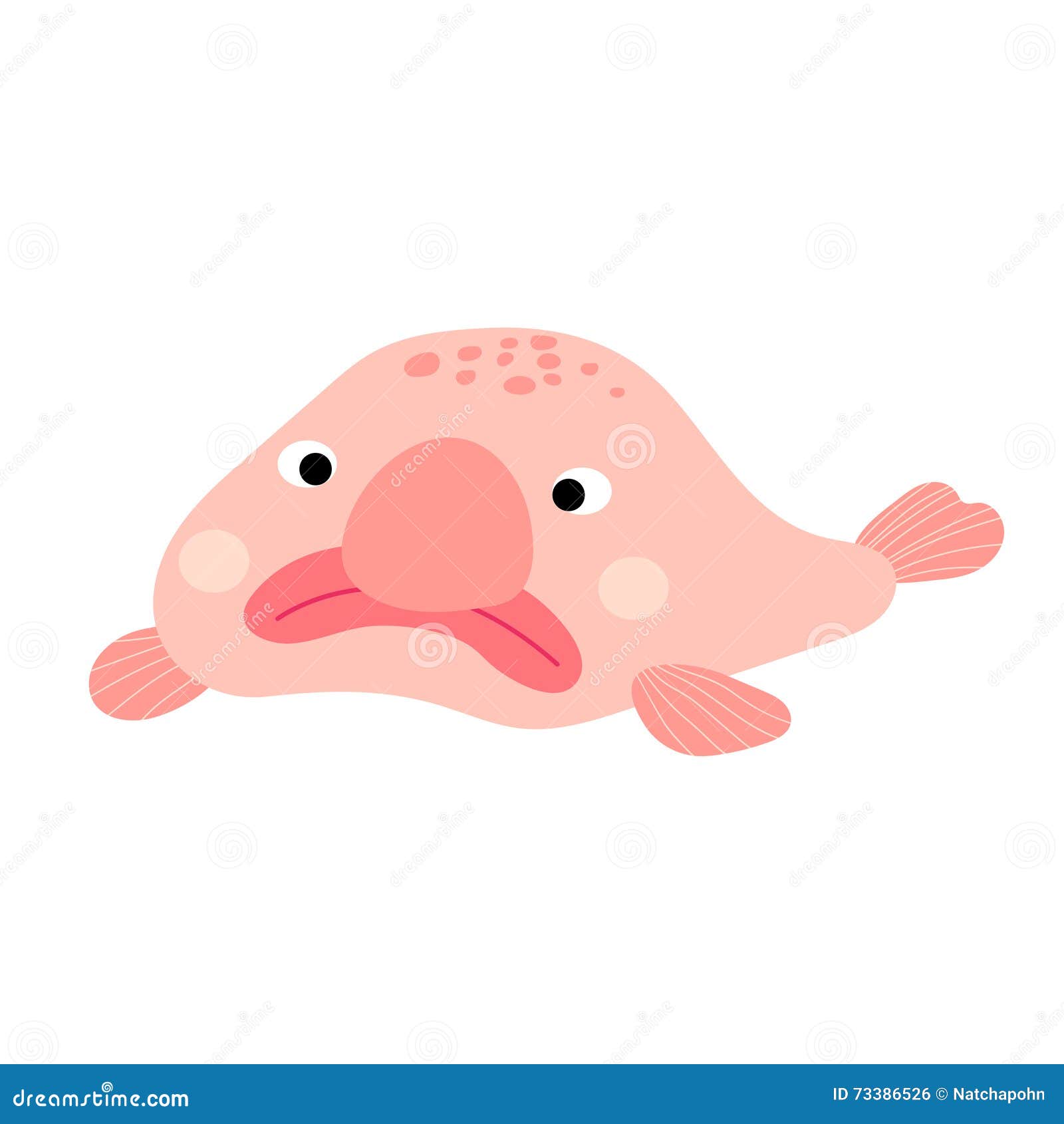 Blob fish stock vector. Illustration of deep, clipart - 89120385