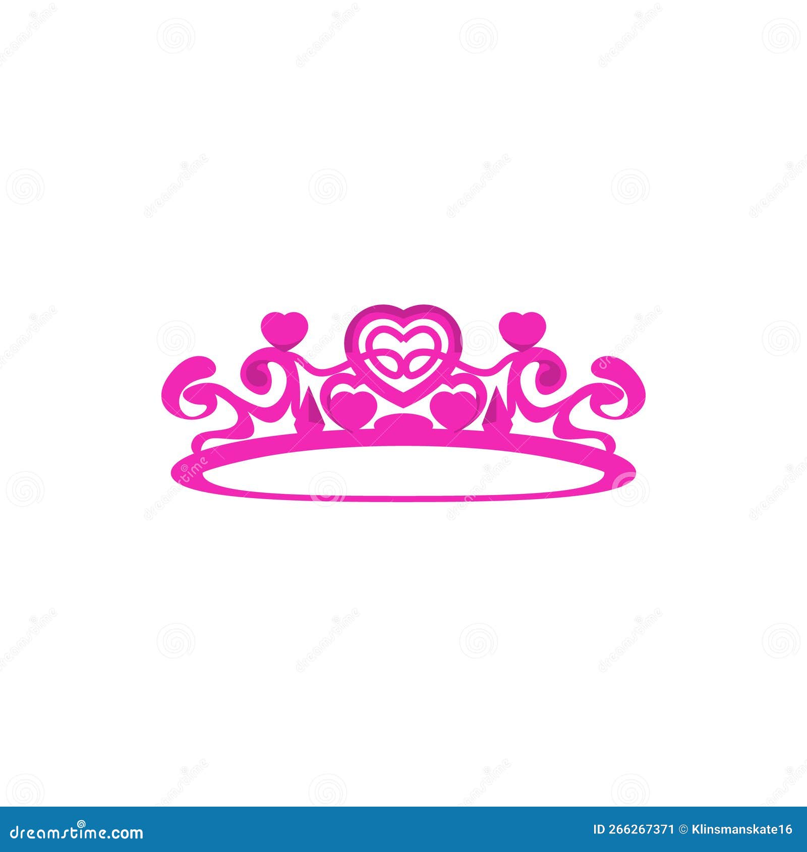 Pink Diadem Tiara Crown Monarchy Clipart Cartoon Vector CartoonDealer