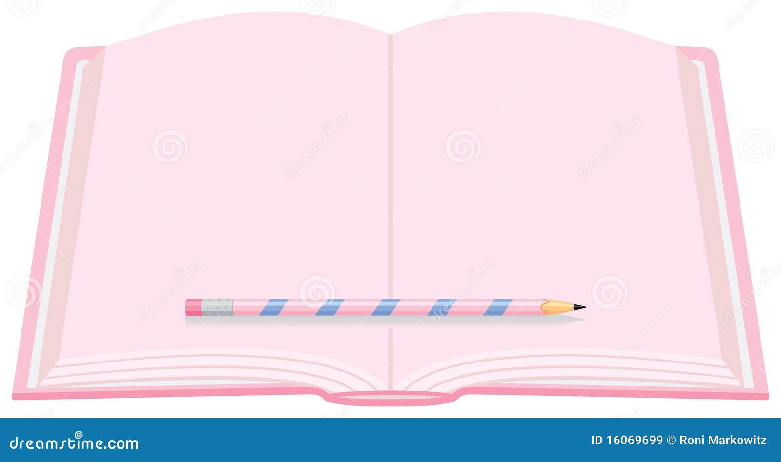 pink diary with pencil