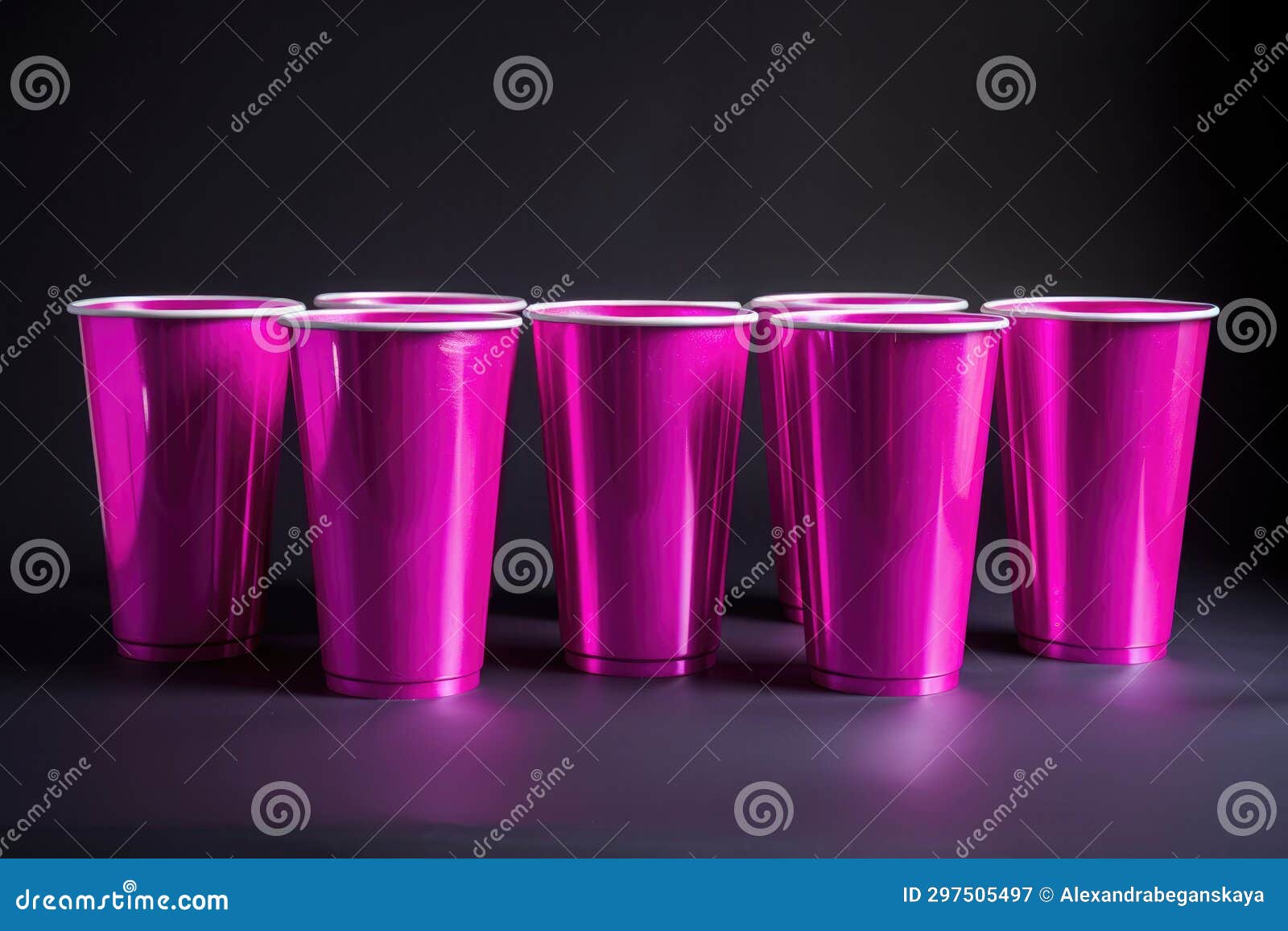 Pink disposable cups stock illustration. Illustration of isolated