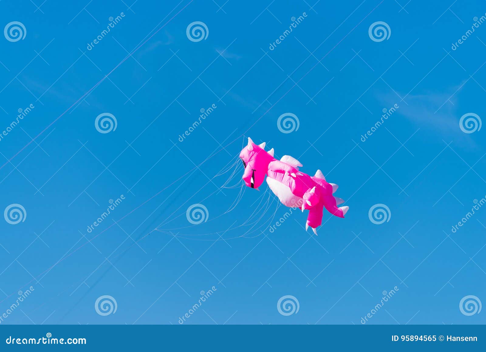 Pink dragon kite stock image. Image of wind, flying, leisure 95894565