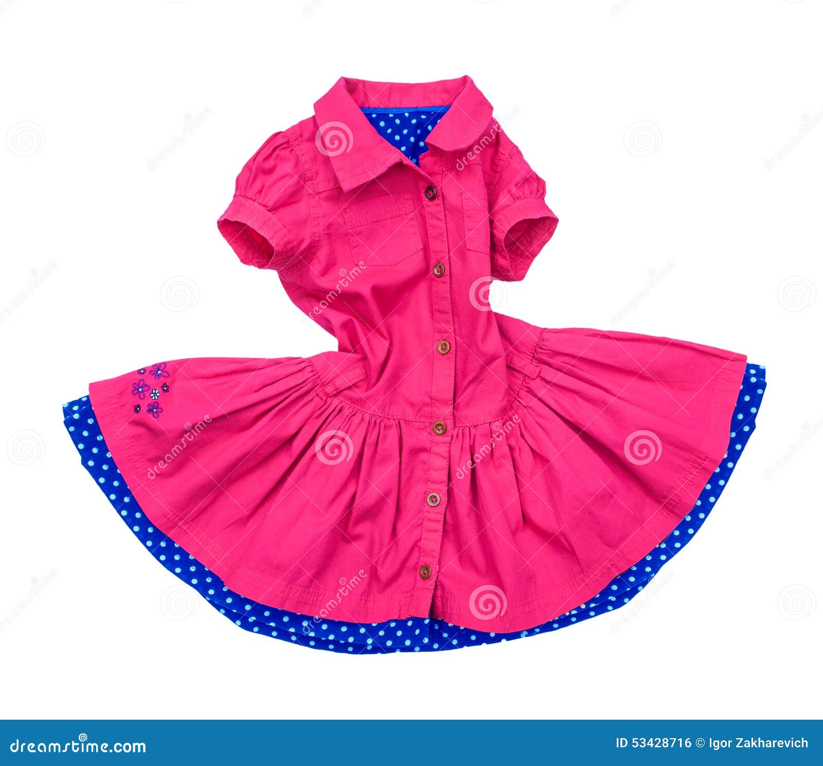 Pink Dress for Girls in Motion Stock Photo - Image of blue, clipping ...