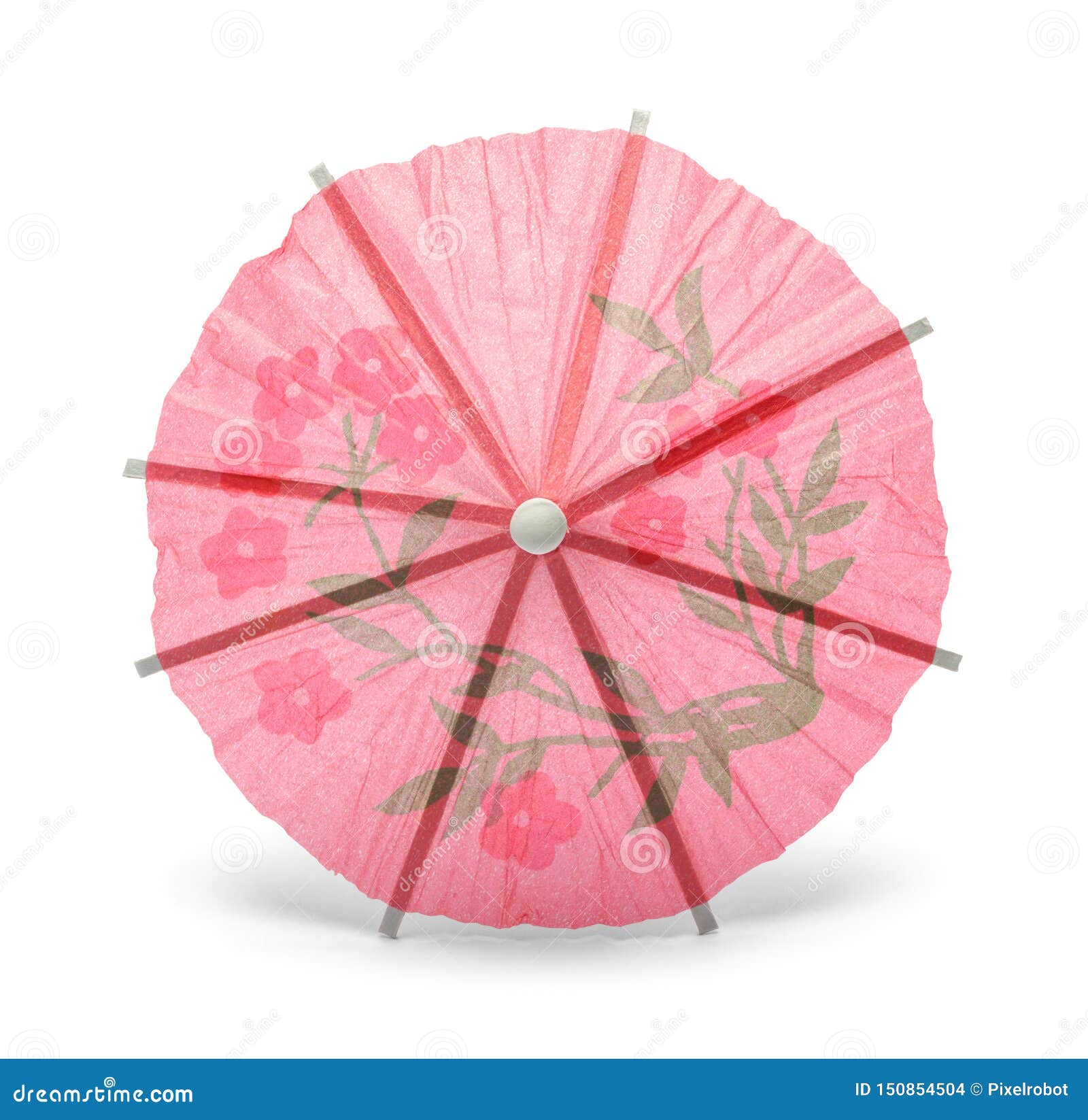 Pink Drink Umbrella Top View Stock Photo Image of small, party 150854504