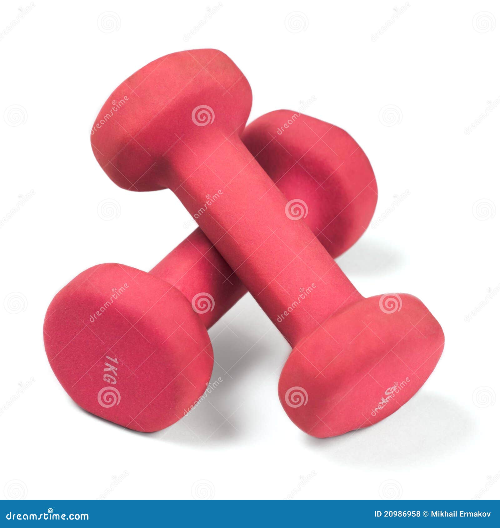 Pink dumbbells stock photo. Image of dumbbell, lifting 20986958