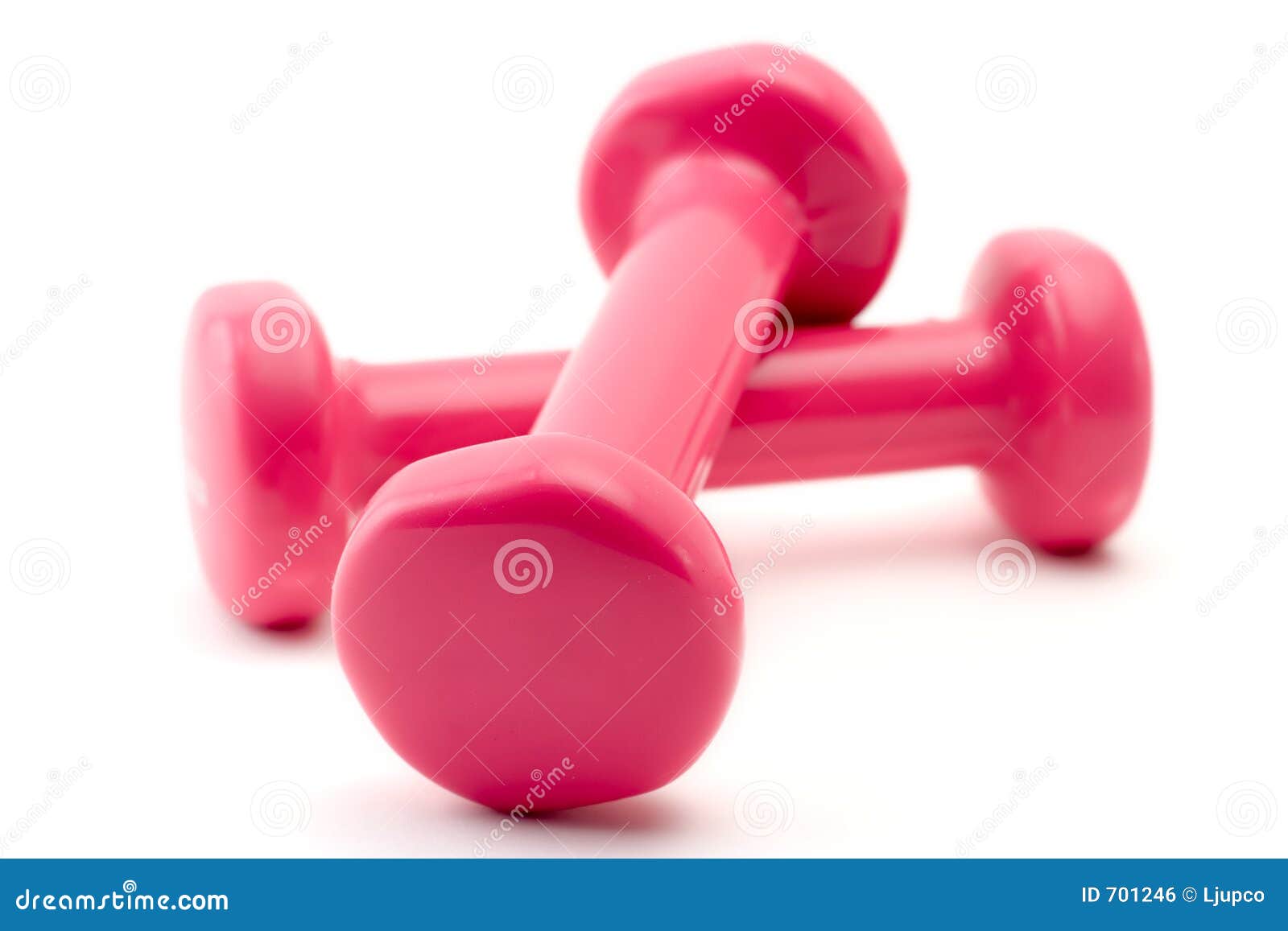 Pink dumbbells stock photo. Image of aerobics, force, bell 701246