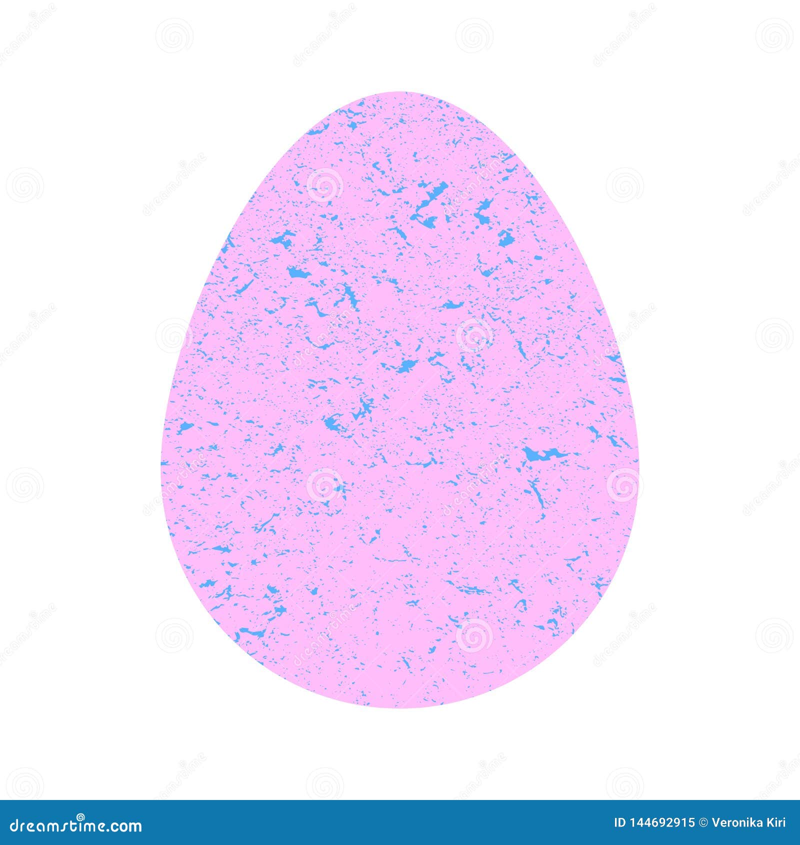 pink egg in pastel color. grunge stylized easter egg.