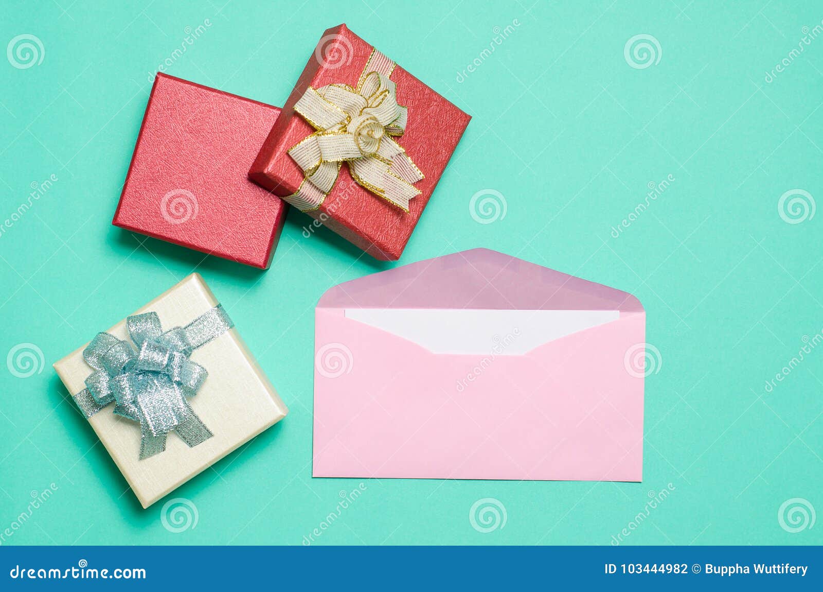 pink envelope and gift