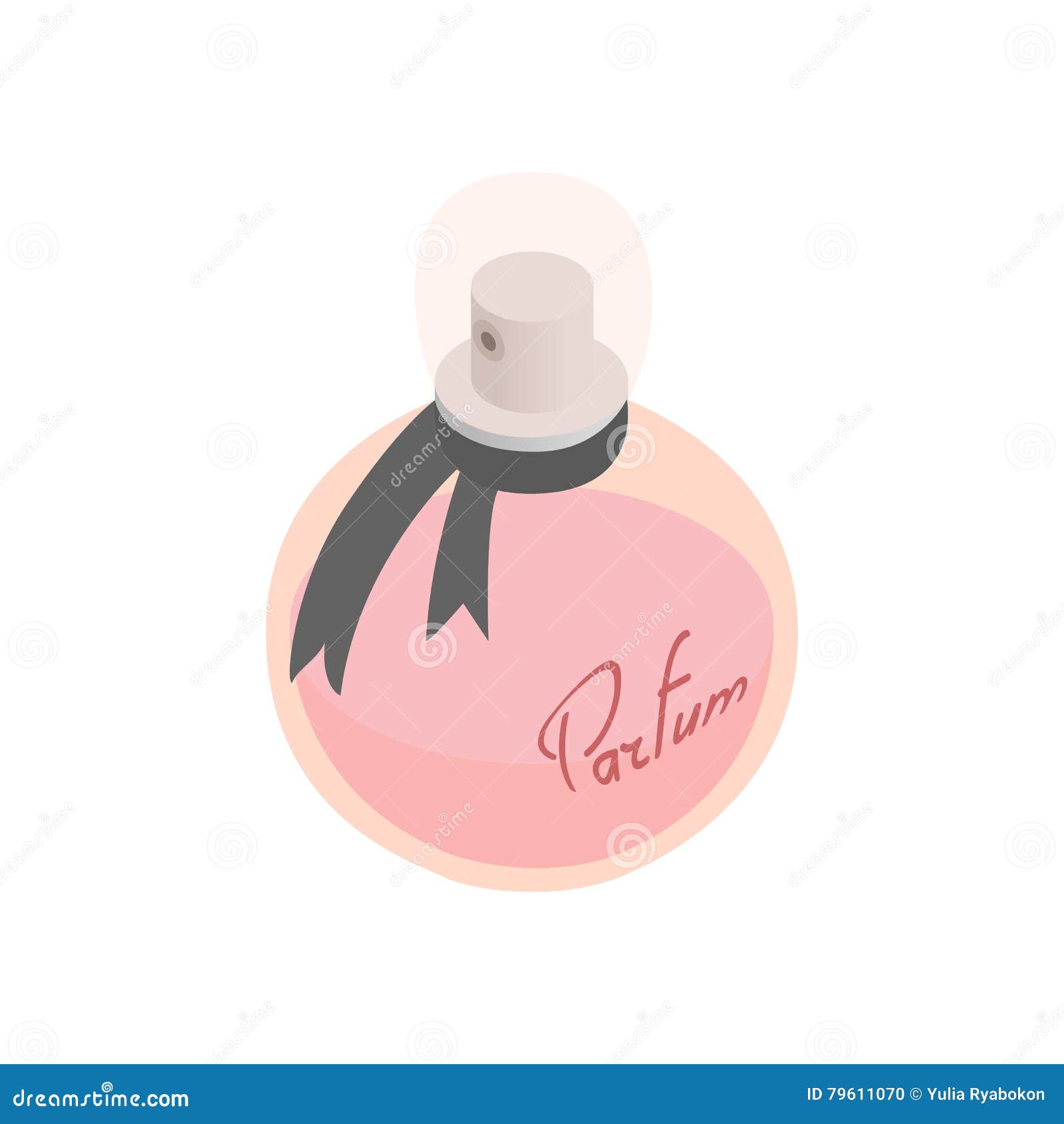 Pink Female Perfume Flacon with Sprayer Icon Stock Vector ...