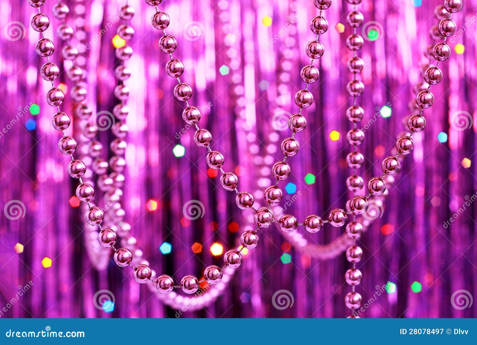 Pink Festive Christmas Decorations Stock Image Image of pink, beaded