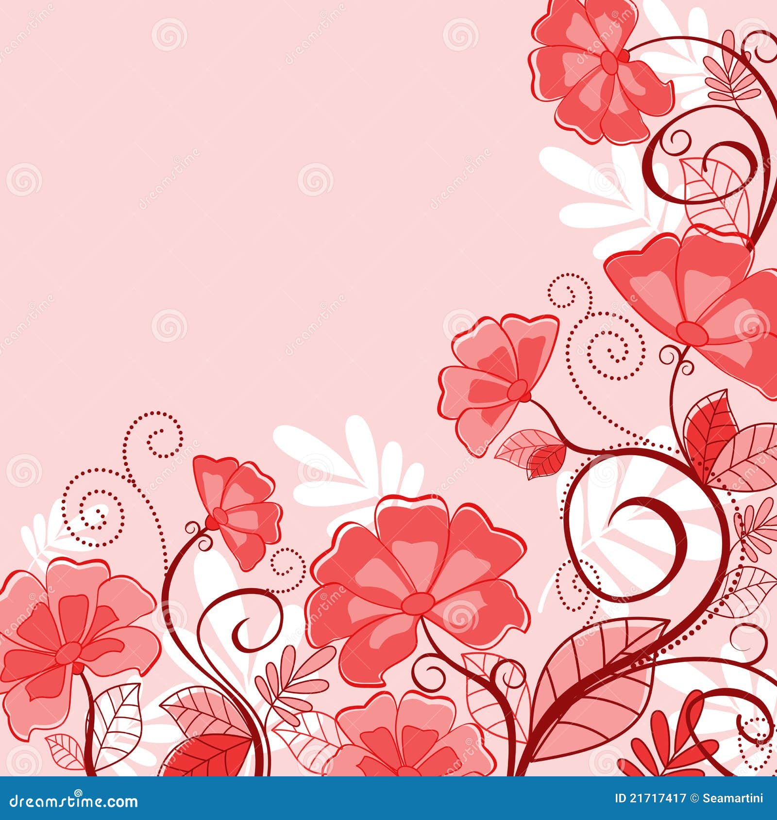 Pink floral background stock vector. Illustration of frame - 21717417