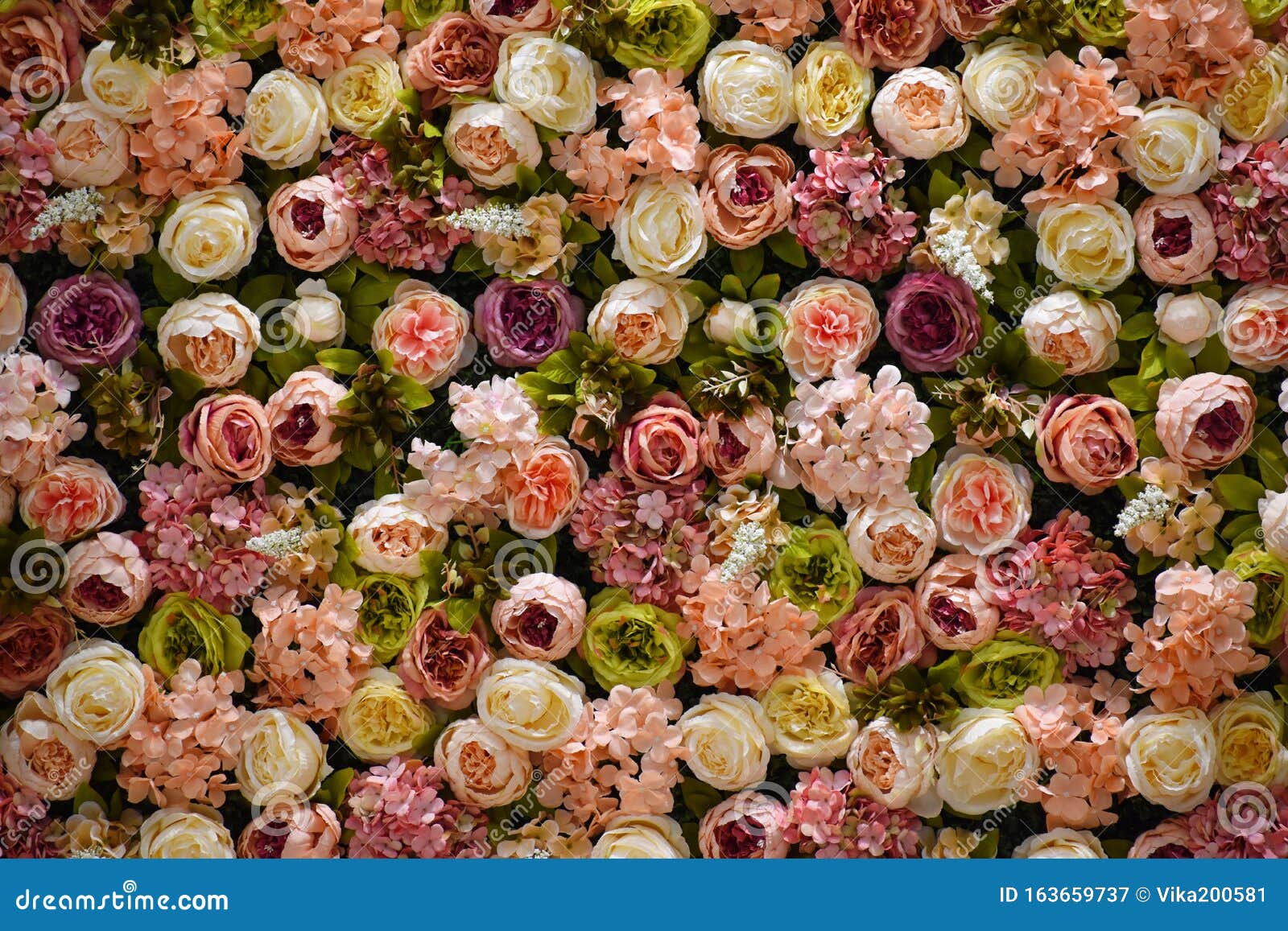 Pink Floral Seamless Background. Flower Wall of Roses Stock Image - Image  of background, beautiful: 163659737