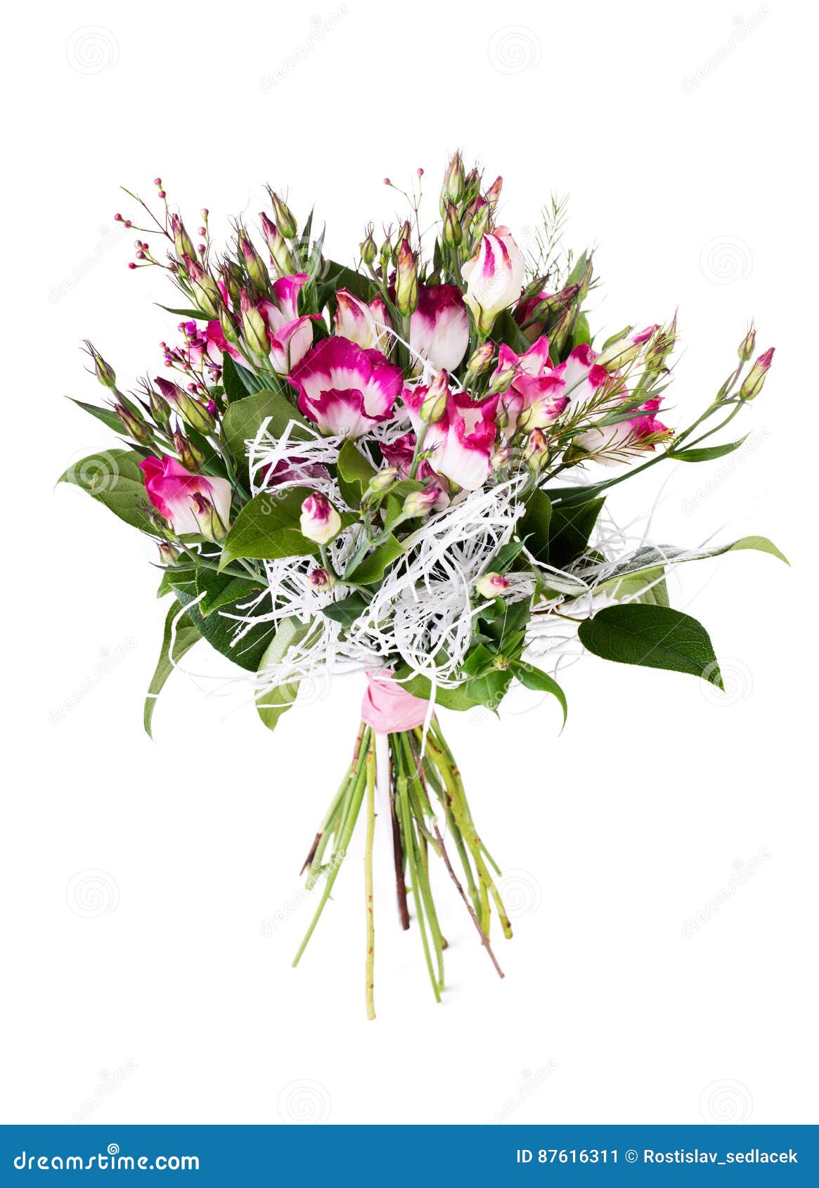 Pink Eustoma Flower Bouquet Arrangement Centerpiece Stock Image Image Of Design Background 87616311