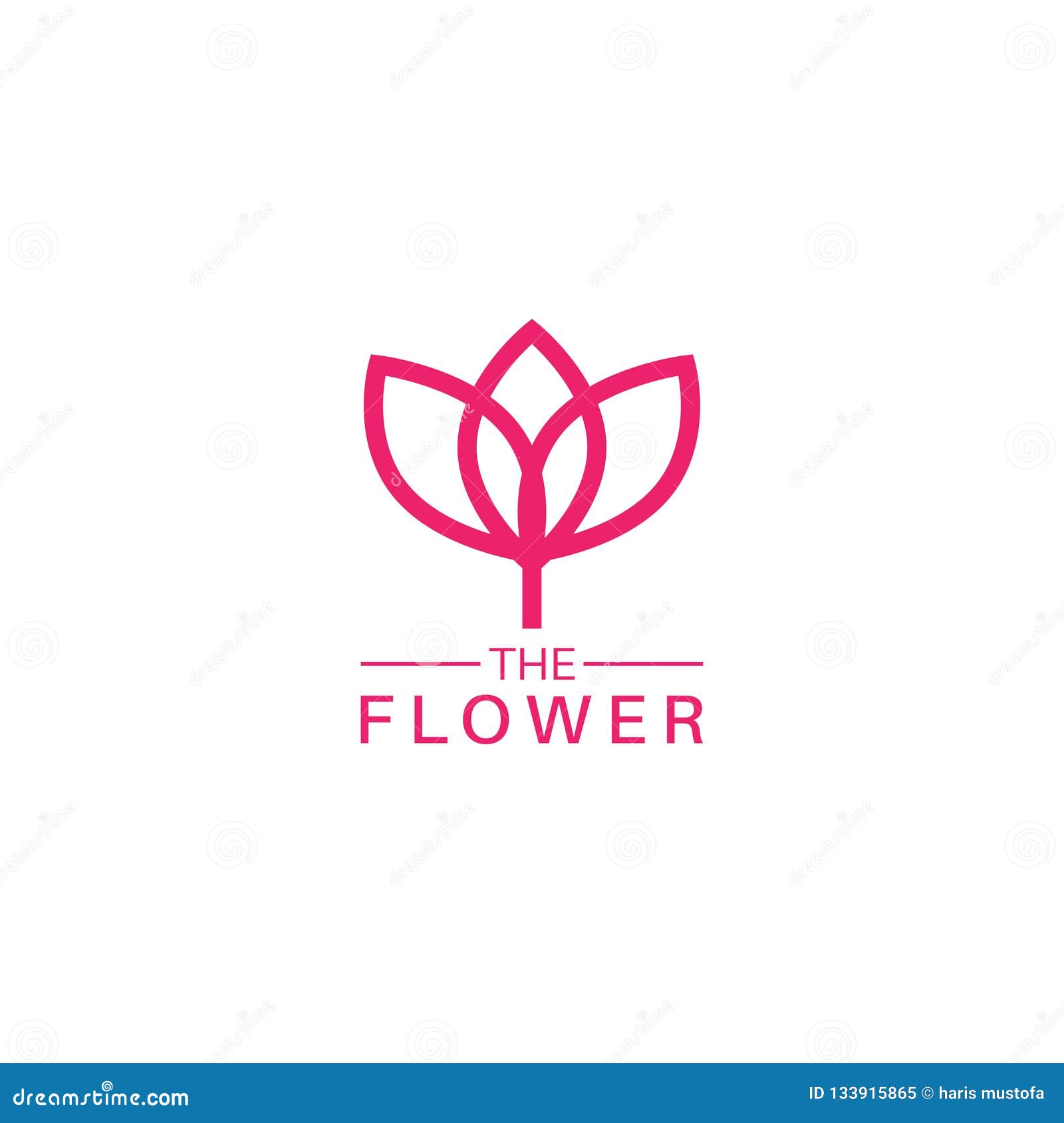  Pink Flower Logo  Design Template Vector Illustration Stock 