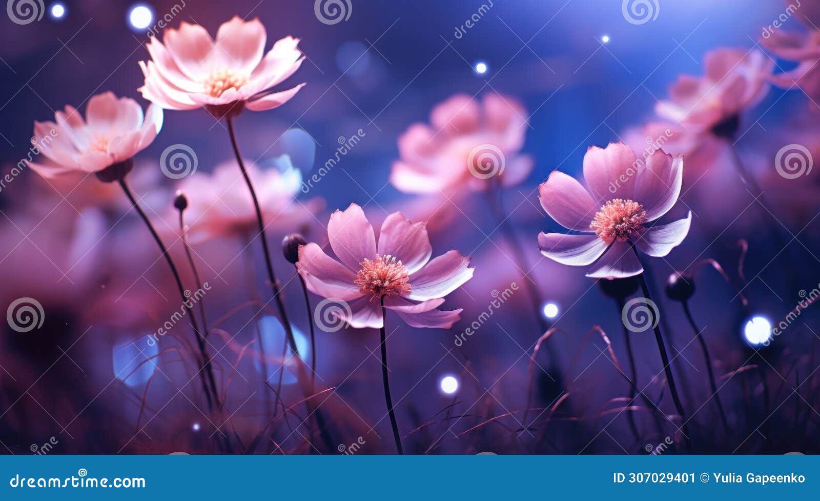 pink flowers on a bright purple background, spectacular backdrops