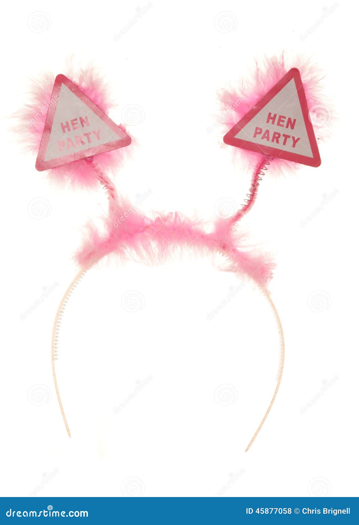 Pink Fluffy Hen Party Headband Stock Photo Image of party, dress