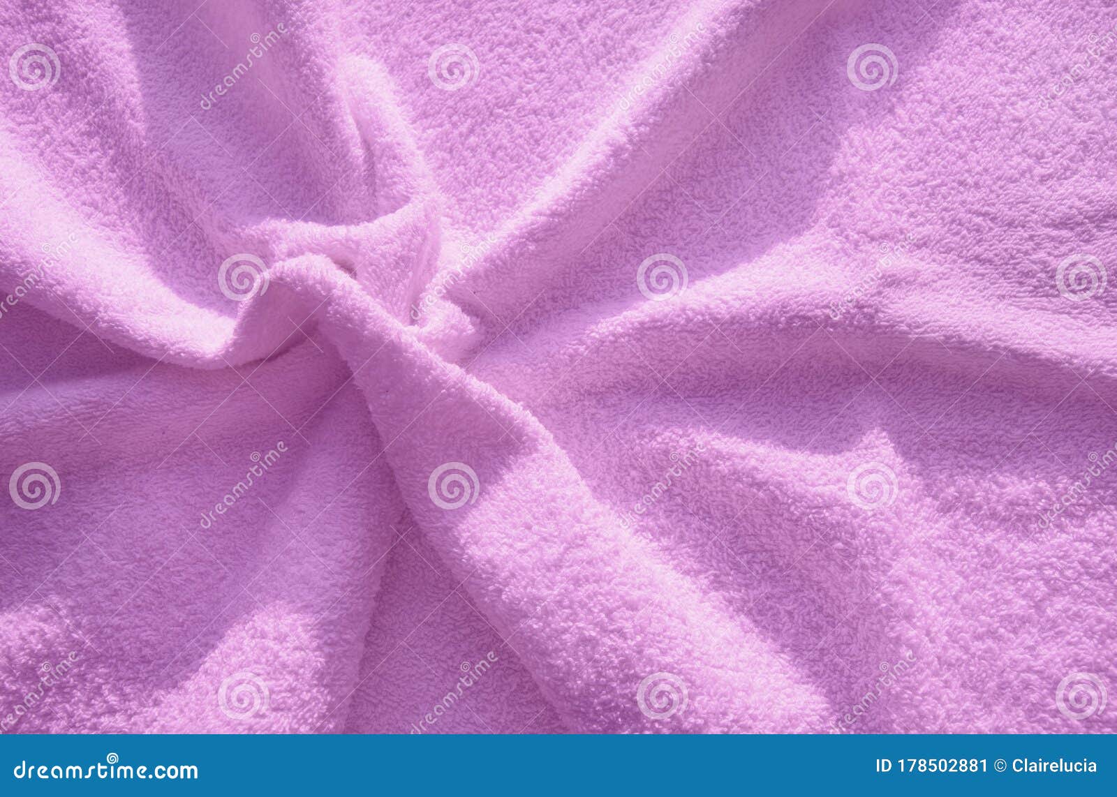 Pink Fluffy Terry Towel, a Simple Example of the Texture of a Soft