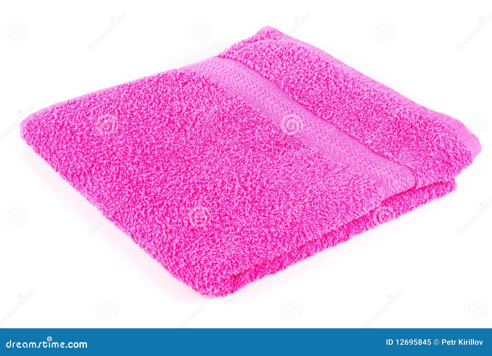 Pink folded towel stock image. Image of pink, color, smooth 12695845