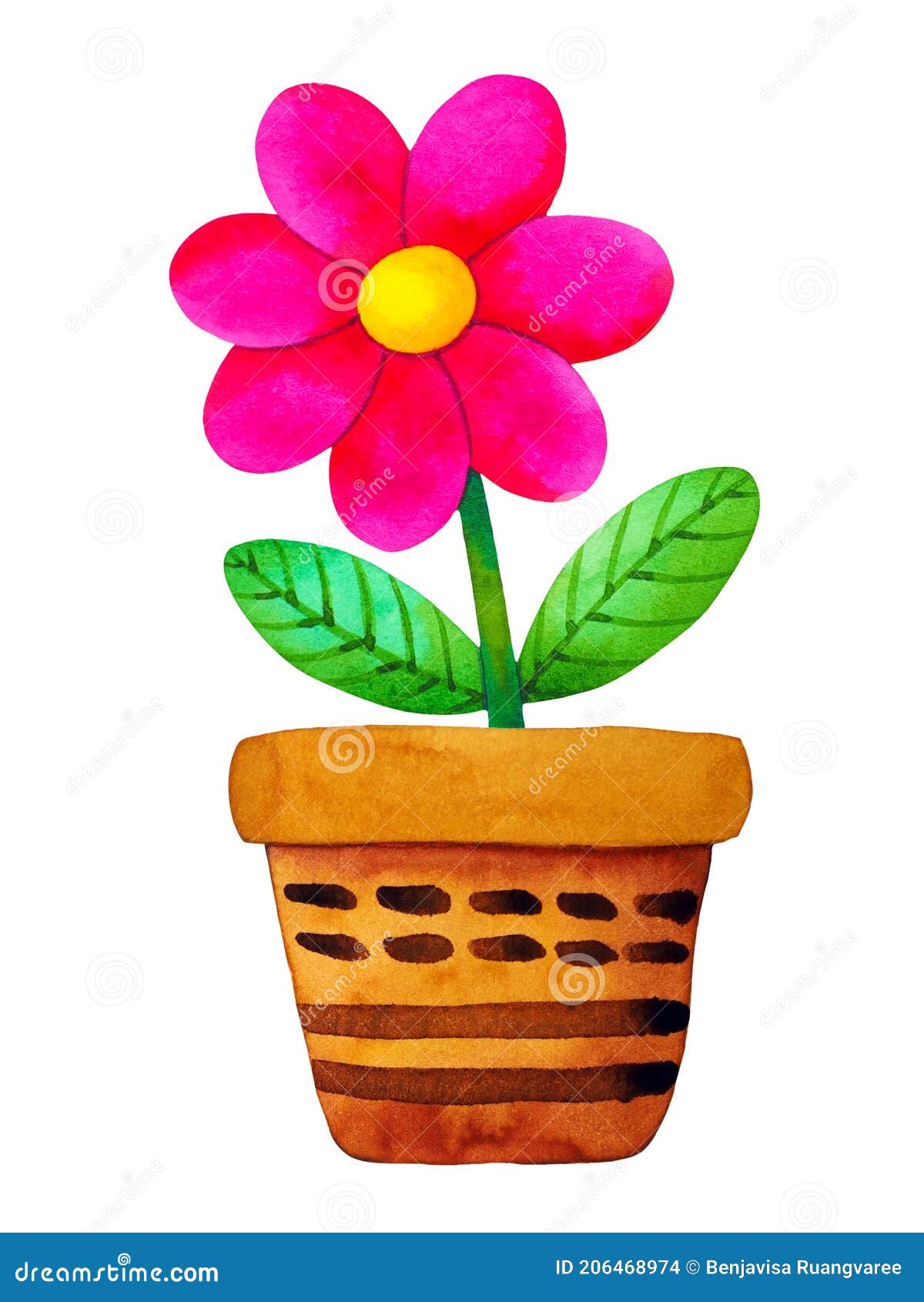 Color Pencil Drawing Of Roses Planted With Leaves In Flowerpot Vector  Illustration Royalty Free SVG, Cliparts, Vectors, and Stock Illustration.  Image 76188533.