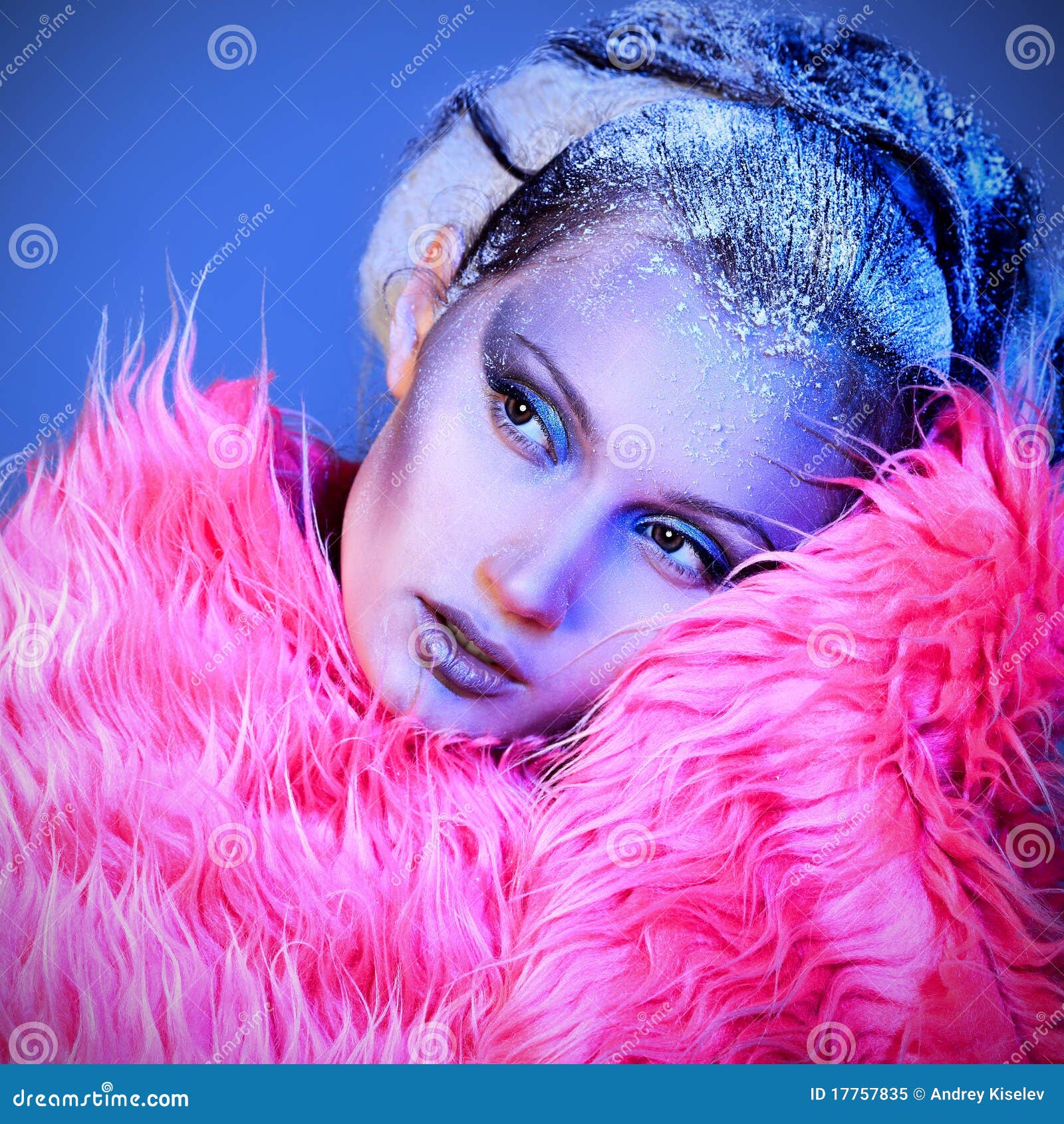 Pink fur stock image. Image of hair, cold, expression 17757835