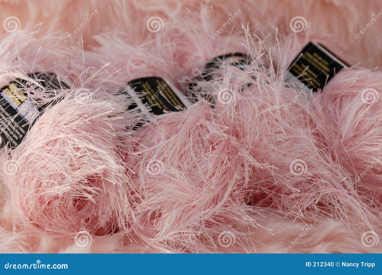 Pink fuzzy yarn stock photo. Image of hand, knitting, fuzzy 212340