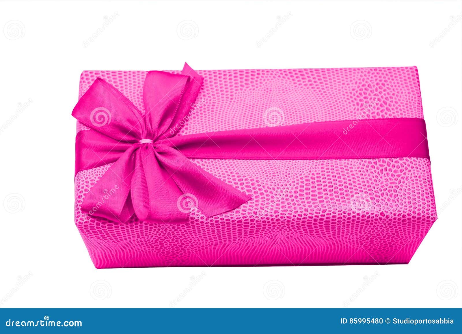 Pink Gift Box with Ribbon and Bow Stock Photo Image of boxed