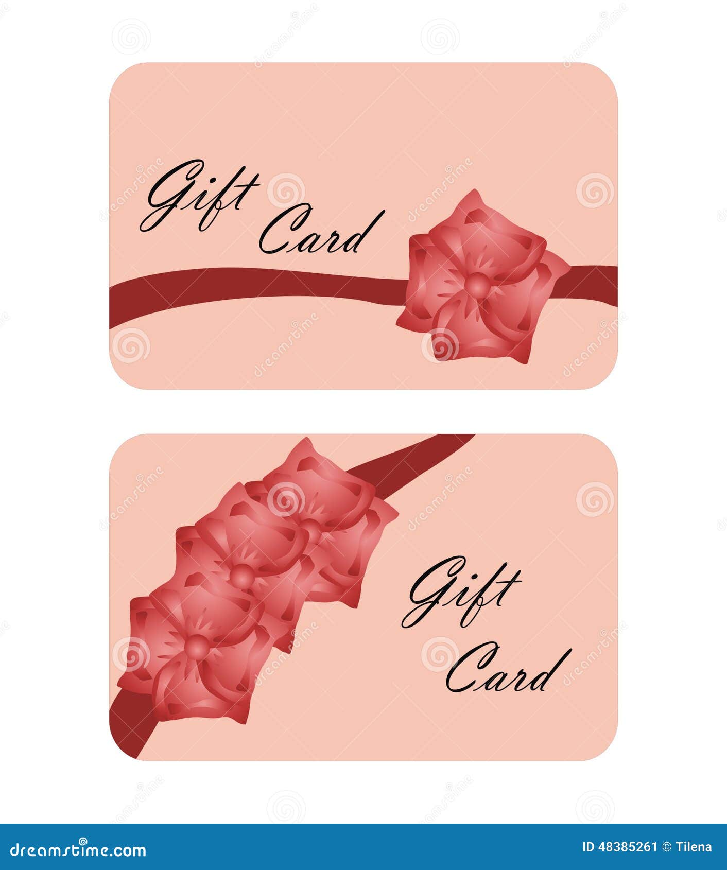 Pink gift cards stock vector. Illustration of beautiful 48385261
