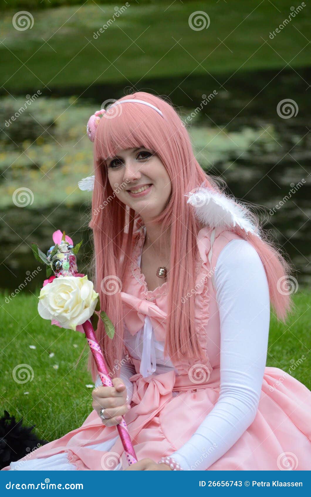 Pink girl editorial stock photo. Image of cute, fair 26656743