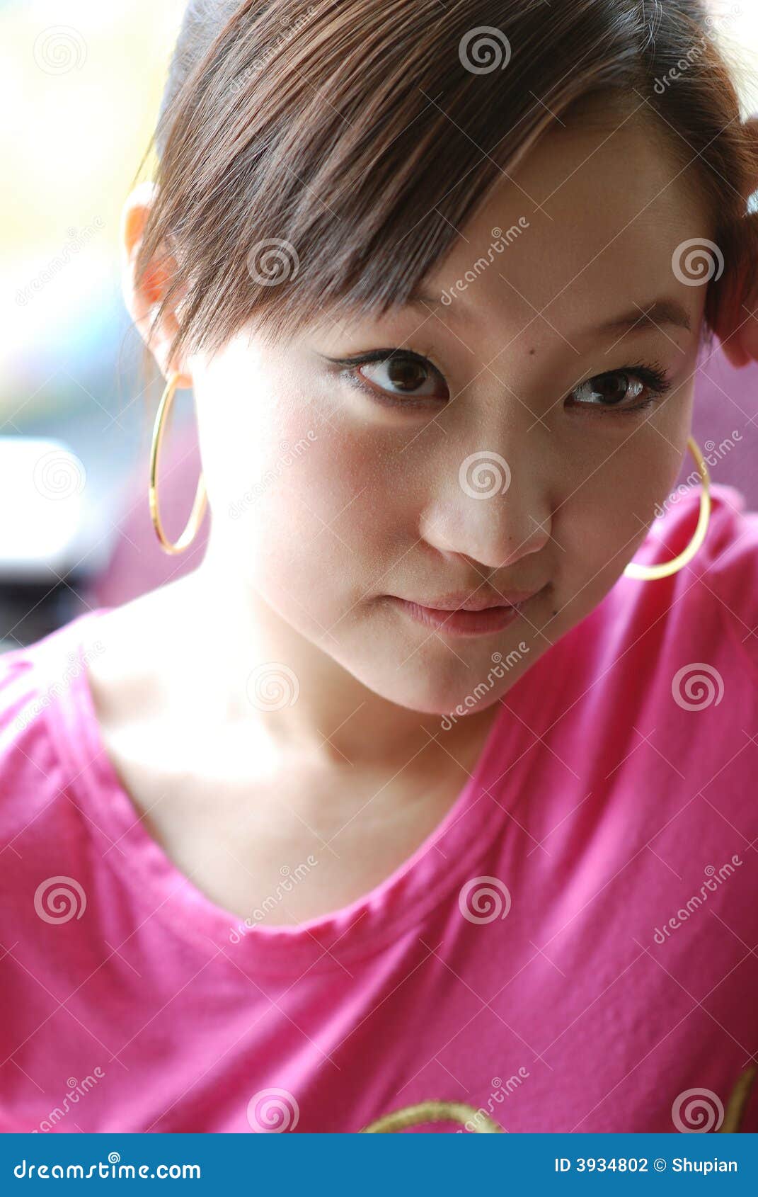 Pink girl stock photo. Image of cute, playful, girl, heart 3934802