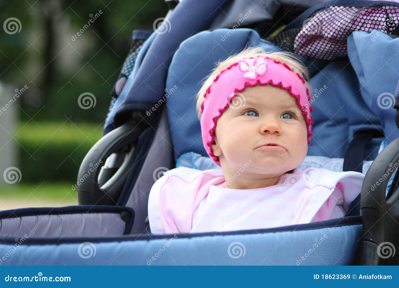 blue stroller for girl