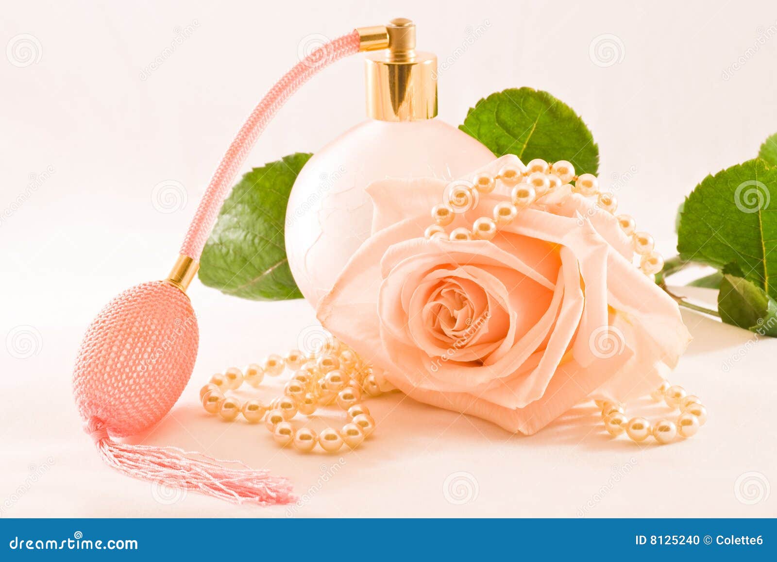 Pink Glass Scentbottle with Rose Stock Photo Image of flowers, roses