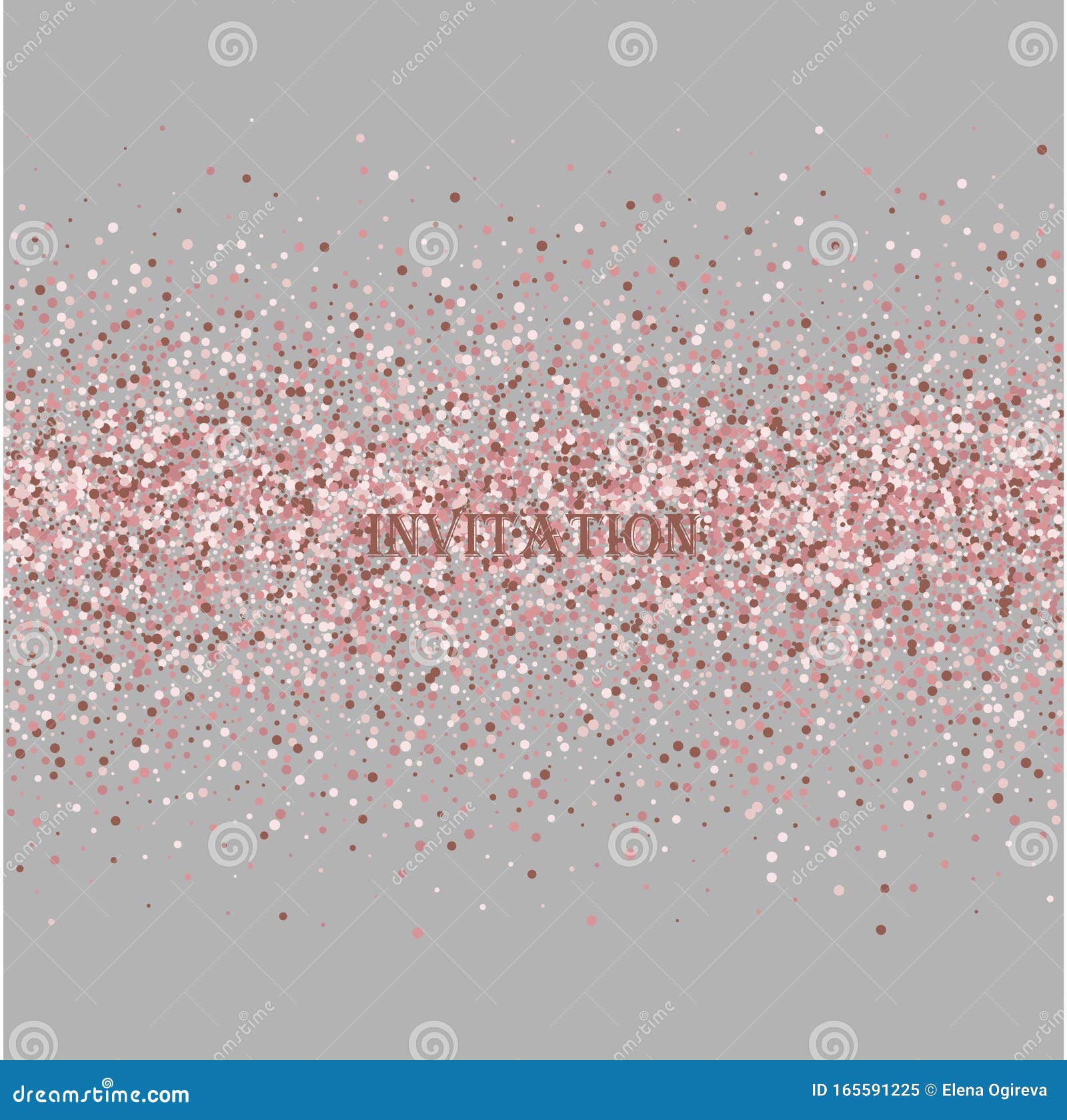 Pink Glitter on a Gray Background. Idea for Label, Logo Design Element