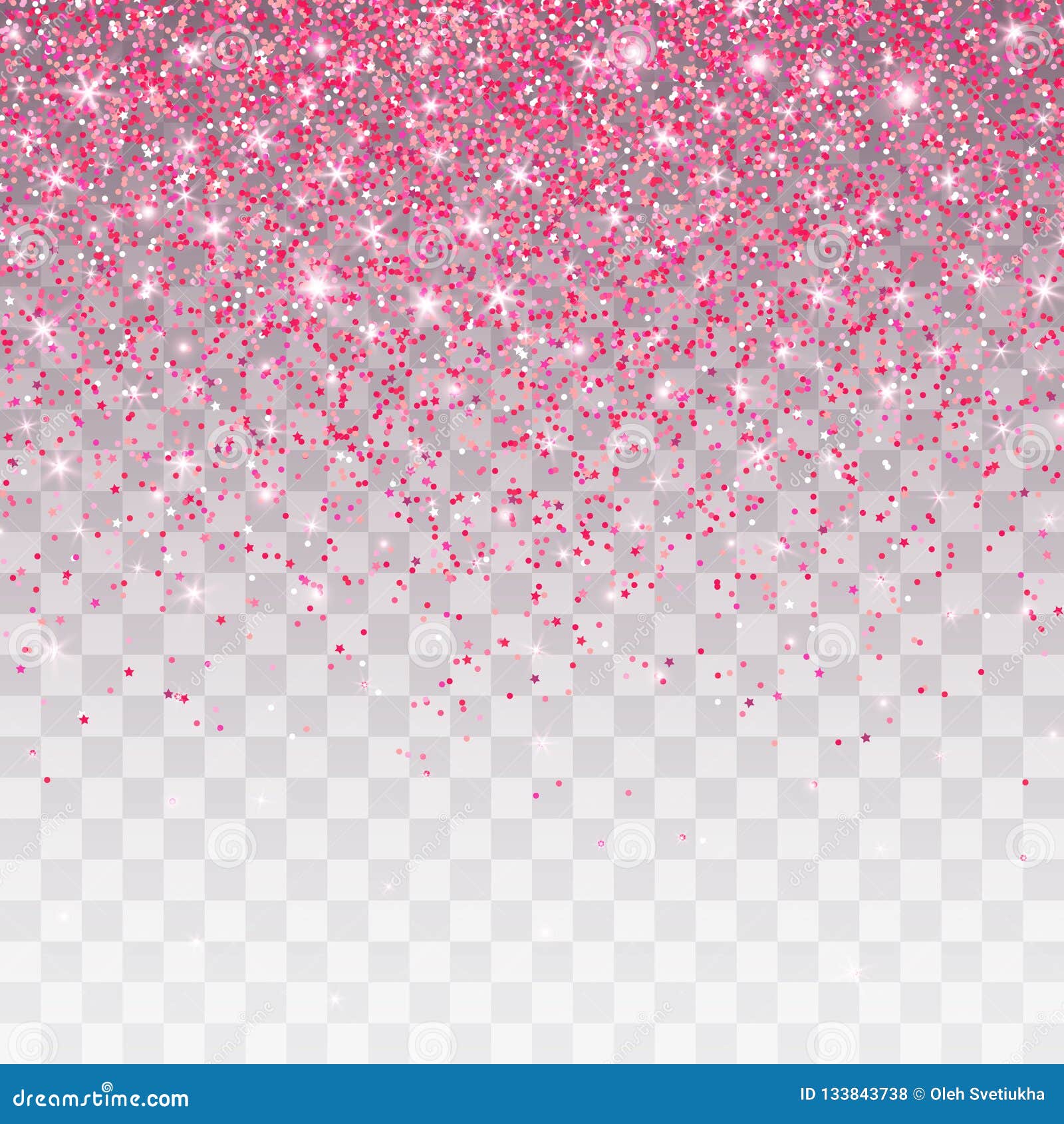 Pink Glitter Sparkle on a Transparent Background. Vibrant ...